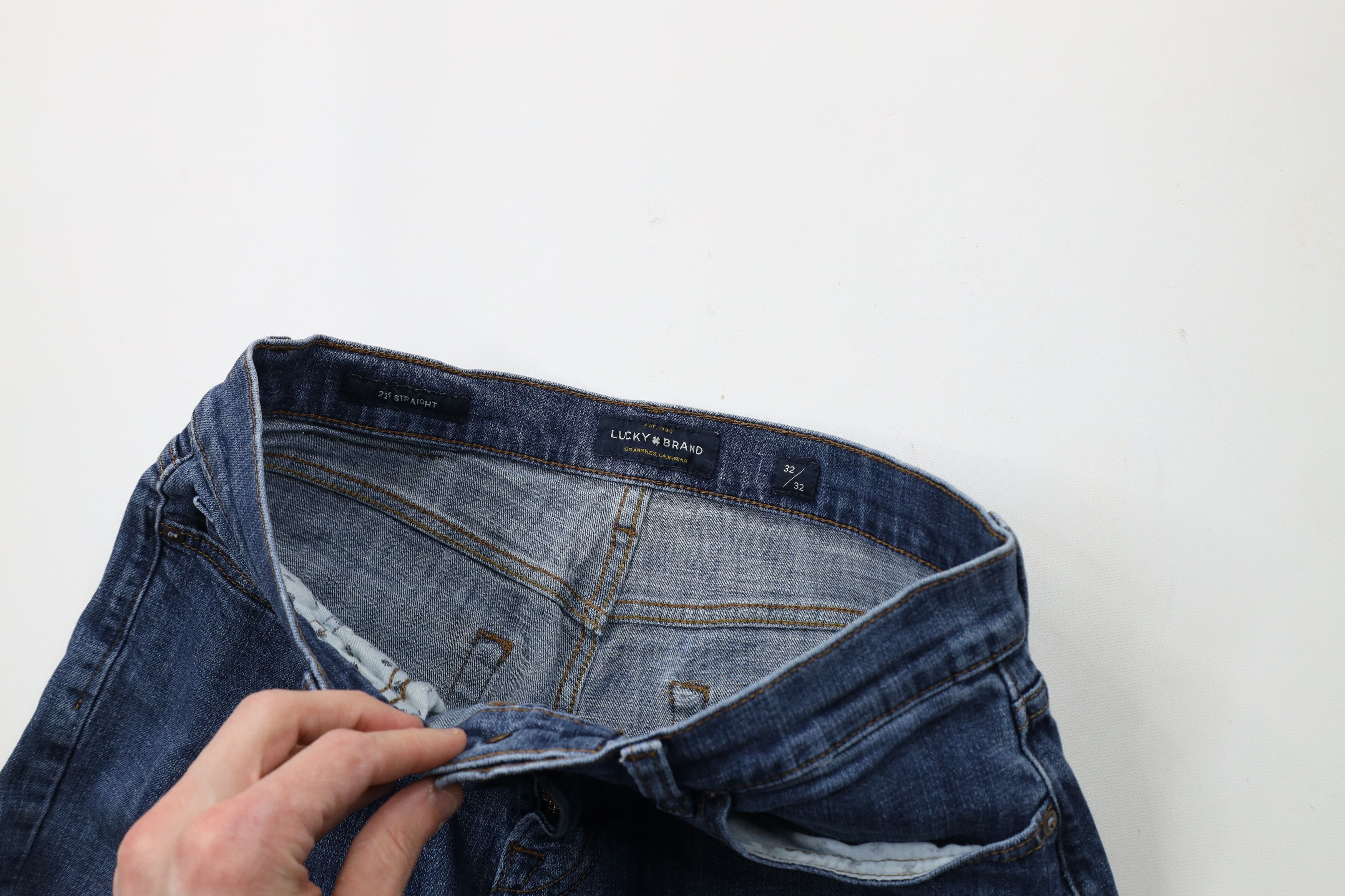 Lucky Brand × Vintage Vintage Y2K Lucky Brand 221 Straight Leg Denim Jeans Blue Size US 32 / EU 48 - 8 Thumbnail