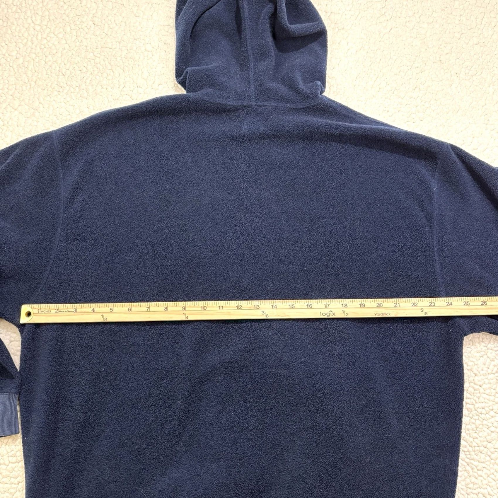 Gap VINTAGE Gap Hoodie Sweatshirt L Men Navy Fleece Heavyweight Y2K 90s Pullover Hooded Size US L / EU 52-54 / 3 - 5 Thumbnail