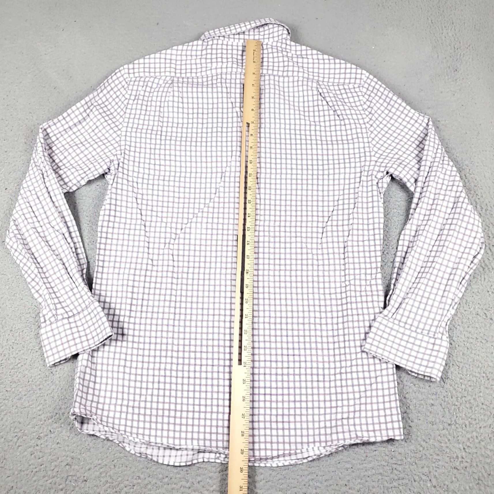 Tommy Hilfiger Tommy Hilfiger Dress Shirt Men 15.5 Red Blue White Check Long Sleeve Button-Up Casual Formal Size 40R - 3 Thumbnail