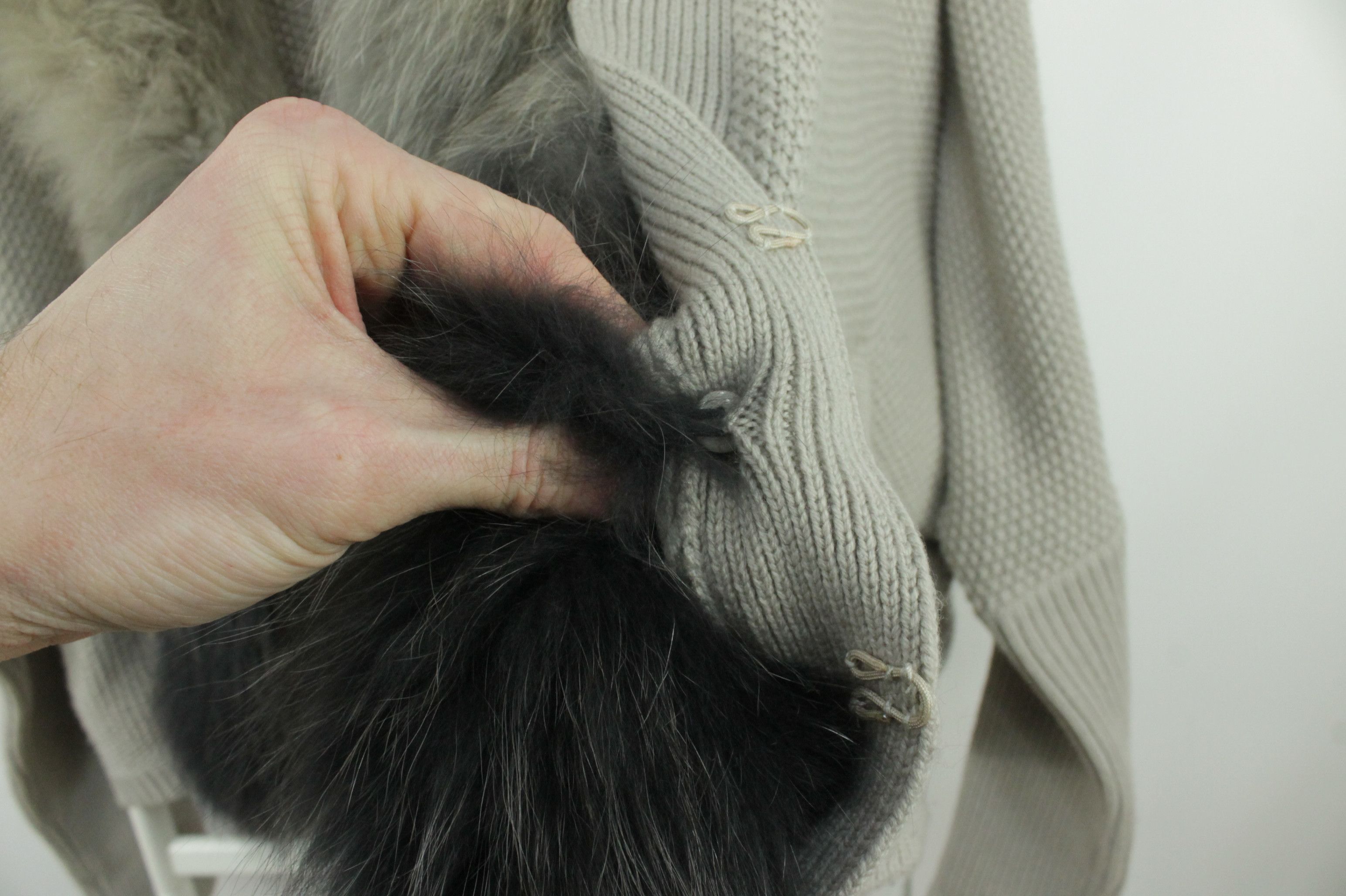 Other MAX&MOI Paris Knit Cashmere Wool Fox Fur Cardigan Jacket Size M / US 6-8 / IT 42-44 - 7 Thumbnail