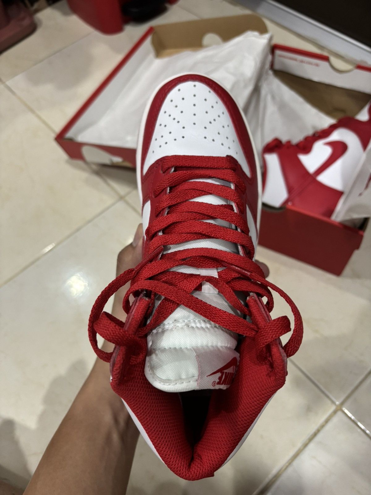 Nike × Other Nike Dunk High University Red Size US 4.5 / IT 34.5 - 15 Thumbnail