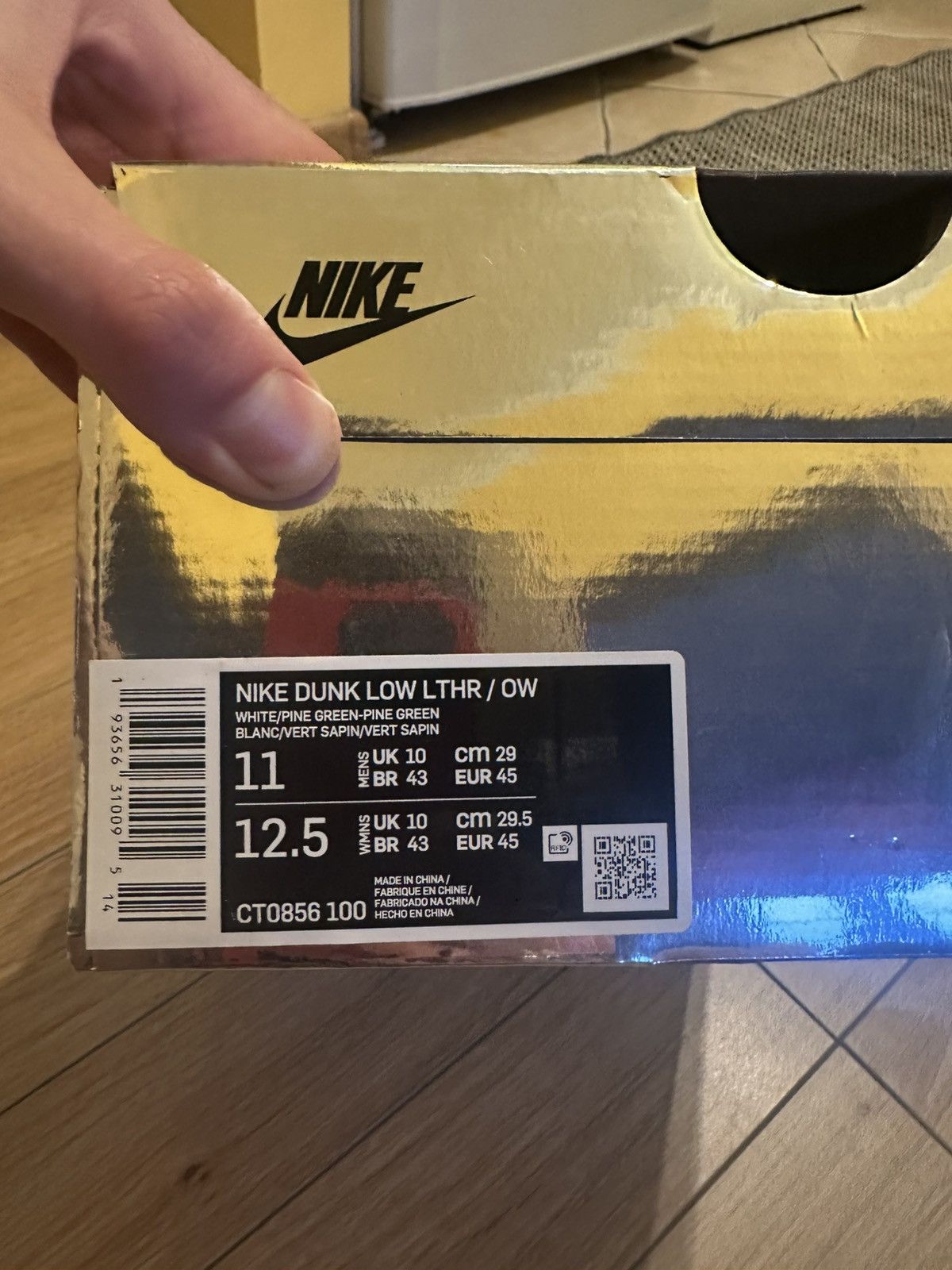 Nike × Off-White Nike dunk x Off-White pine green Size US 11 / EU 44 - 16 Thumbnail