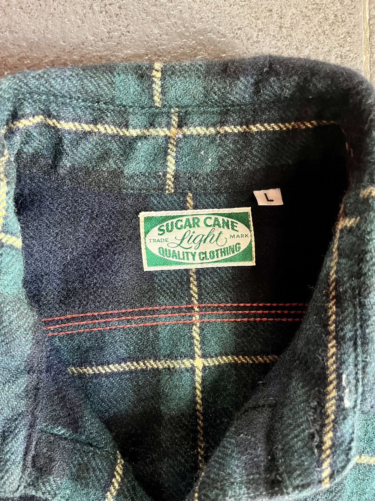 Sugar Cane Sugar Cane Wool Shirt B/D Checkered Flannel Tartan Japanese Size US L / EU 52-54 / 3 - 8 Thumbnail