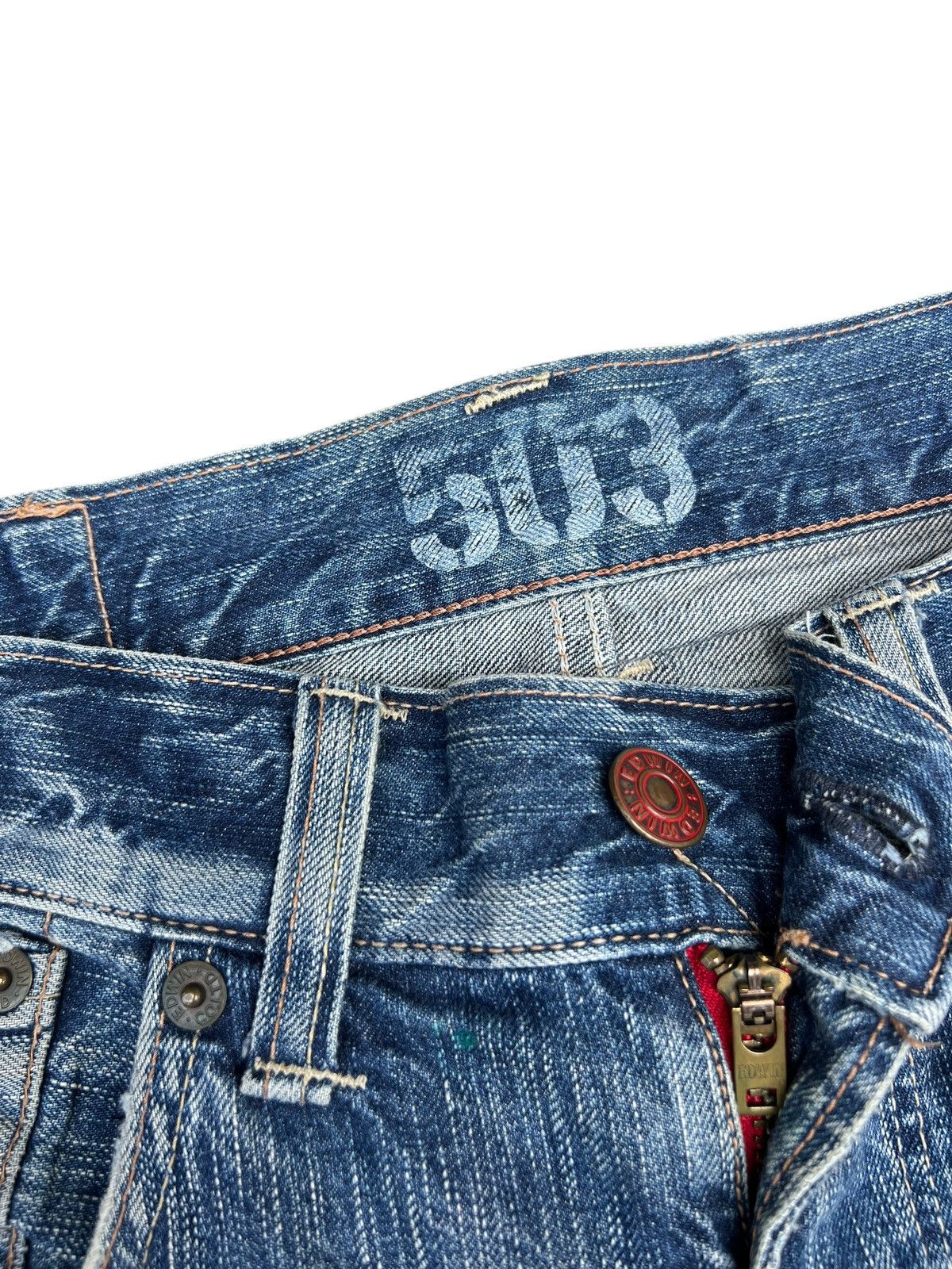 Edwin Vintage Y2K Edwin 503 BT500 Dirty Mud Denim Flare Jeans Size US 32 / EU 48 - 5 Thumbnail