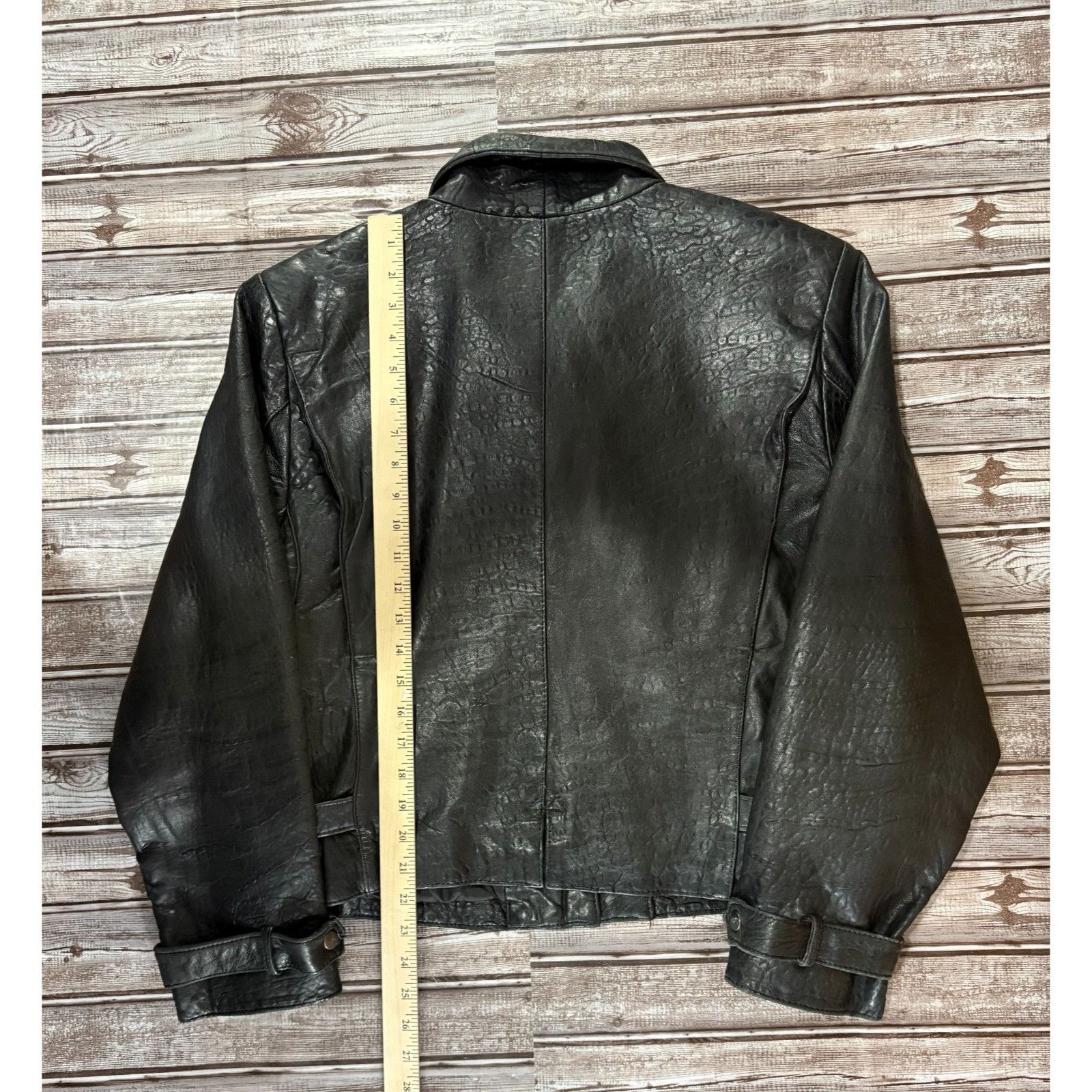 Banana Republic Banana Republic Mill Valley Textured Leather biker Jacket si Size L / US 10 / IT 46 - 6 Thumbnail