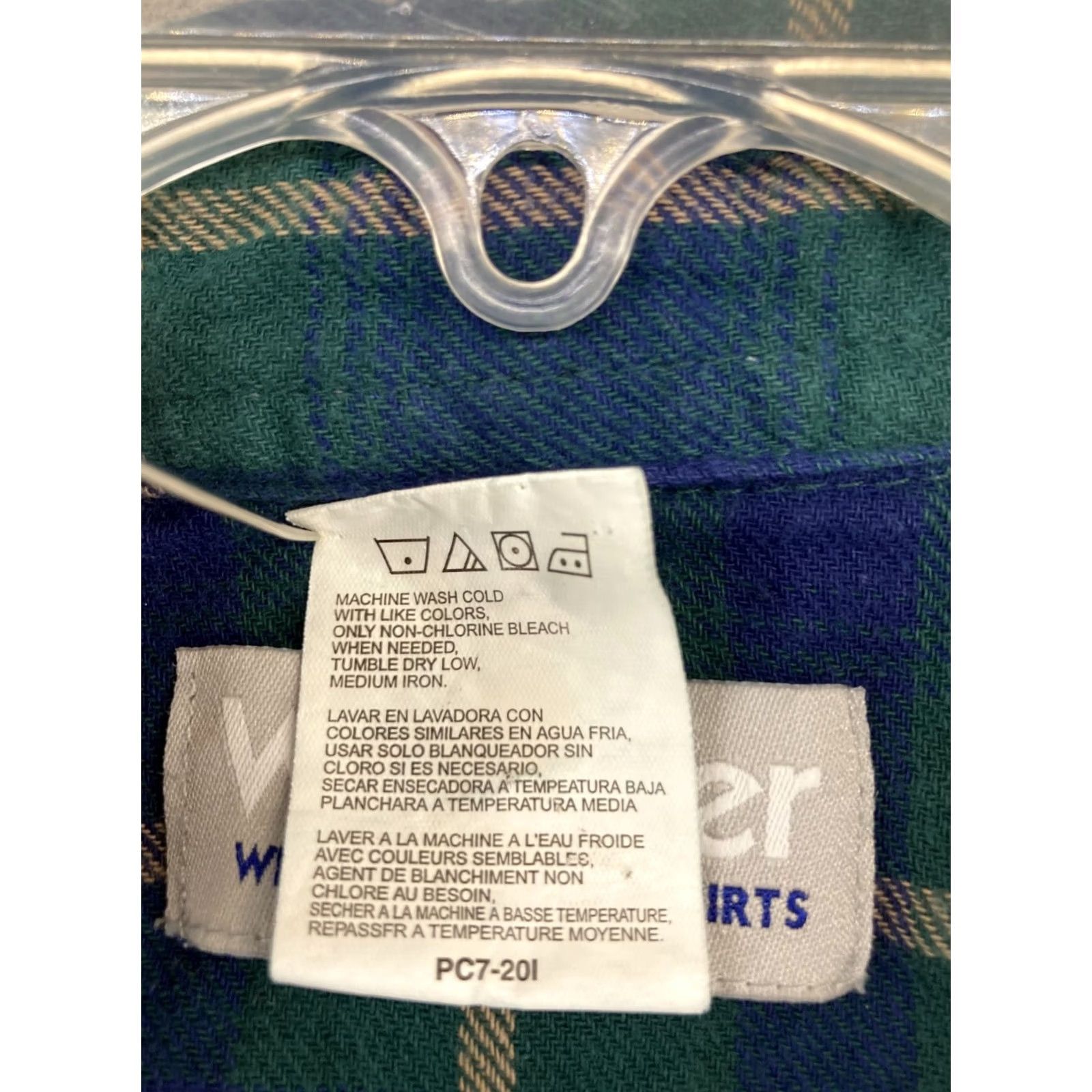 Wrangler Wrangler Wrancher Button-Down Long Sleeve Shirt Mens 2XT Blue Plaid Snaps Shirt Size US XXL / EU 58 / 5 - 3 Thumbnail