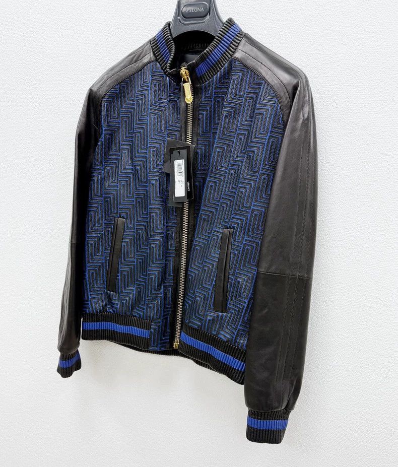 Versace Versace Men's padded leather jacket classic embroidered de Size US S / EU 44-46 / 1 - 2 Thumbnail