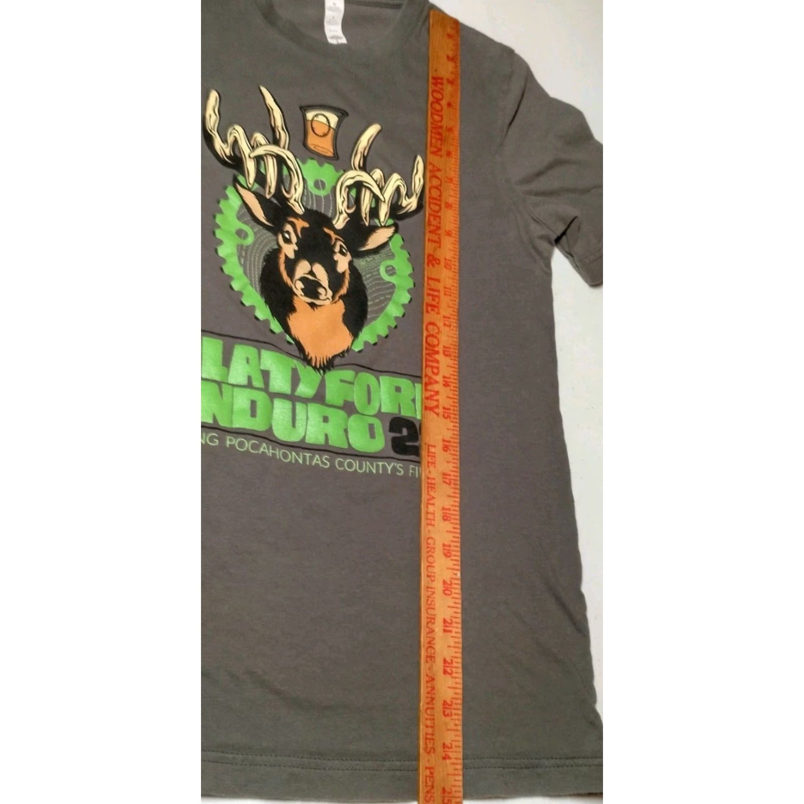 Vintage Slatyfork Enduro 23 MTB Race Shirt S Gray Bella + Canvas Men T-Shirt Crew Neck Short Sleeve Mountain Bike WV Racing Graphic Deer Enduro 23 Size US S / EU 44-46 / 1 - 6 Thumbnail