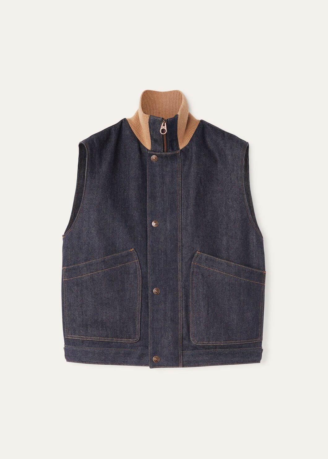 Loro Piana o1w1db10725 FAO4459 Jase Vest in Blue Size US L / EU 52-54 / 3 - 1 Thumbnail