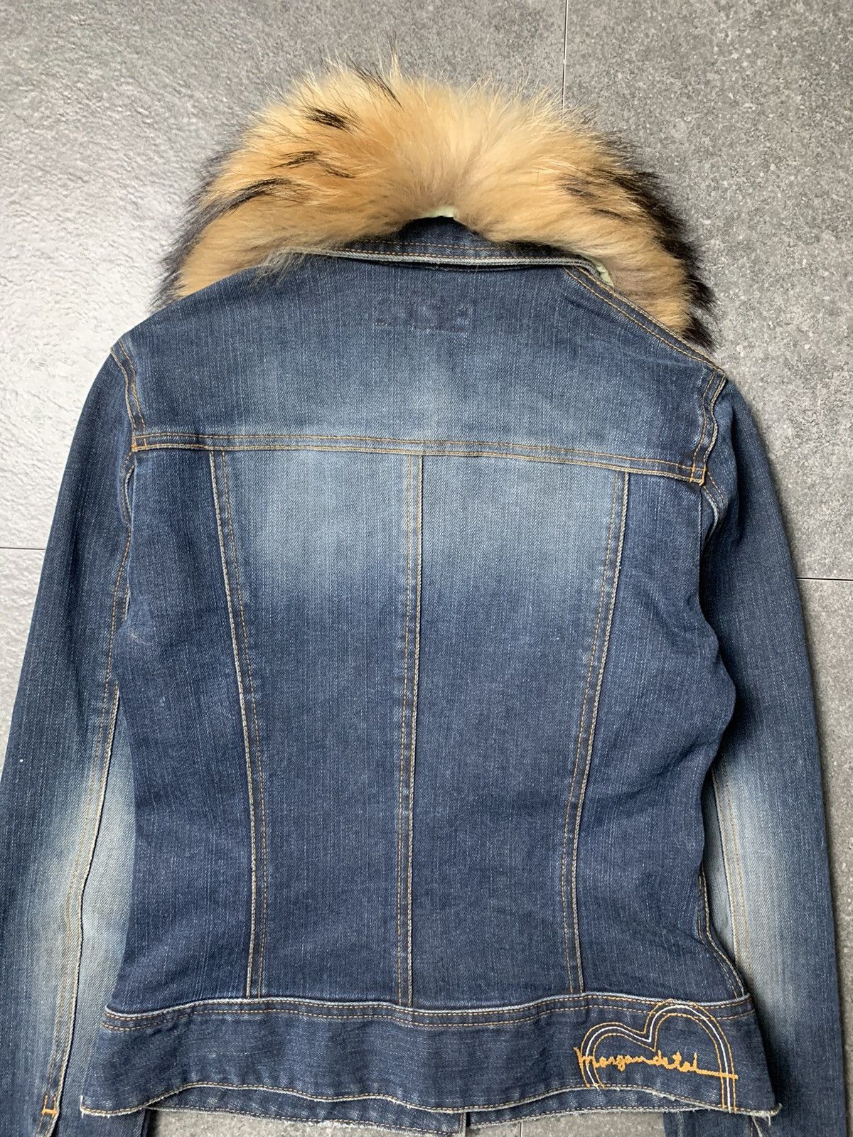 If Six Was Nine 2000s Morgan Homme Faux Fur Denim Jacket Size XS / US 0-2 / IT 36-38 - 8 Thumbnail