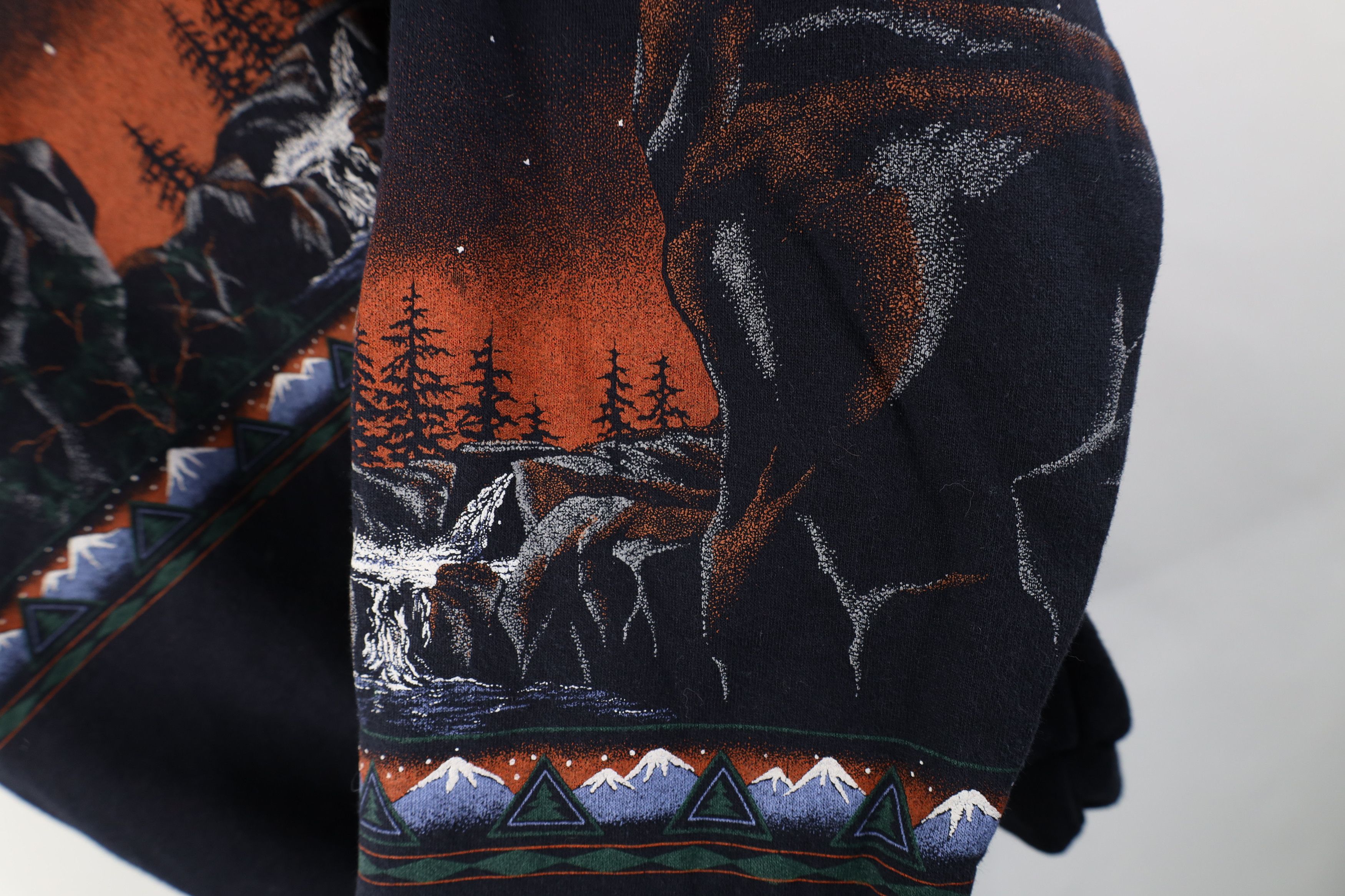 Vintage Vuntage 90s Streetwear Mountain Over Print Sweatshirt USA Size XXL / US 16-18 / IT 52-54 - 10 Thumbnail