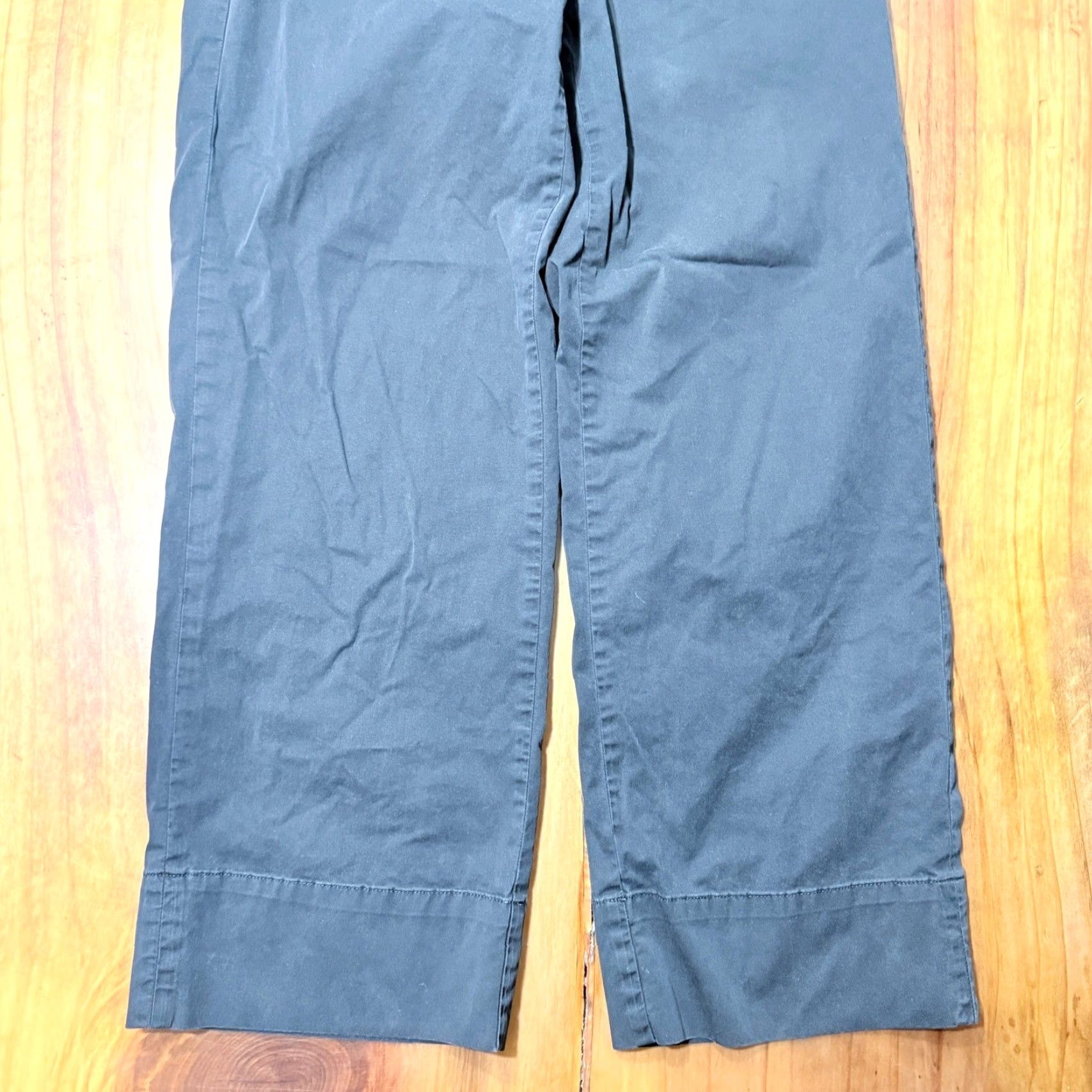Everlane Everlane Womens Chino Pants Wide-Leg 4 Pull On Black Knit Cotton Casual Vintage No Size 27" / US 4 / IT 40 - 2 Thumbnail