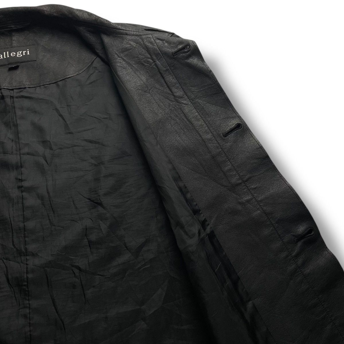 Allegri ALLEGRI HIDDEN BUTTON UP GENUINE LEATHER JACKET Size US XL / EU 56 / 4 - 13 Thumbnail