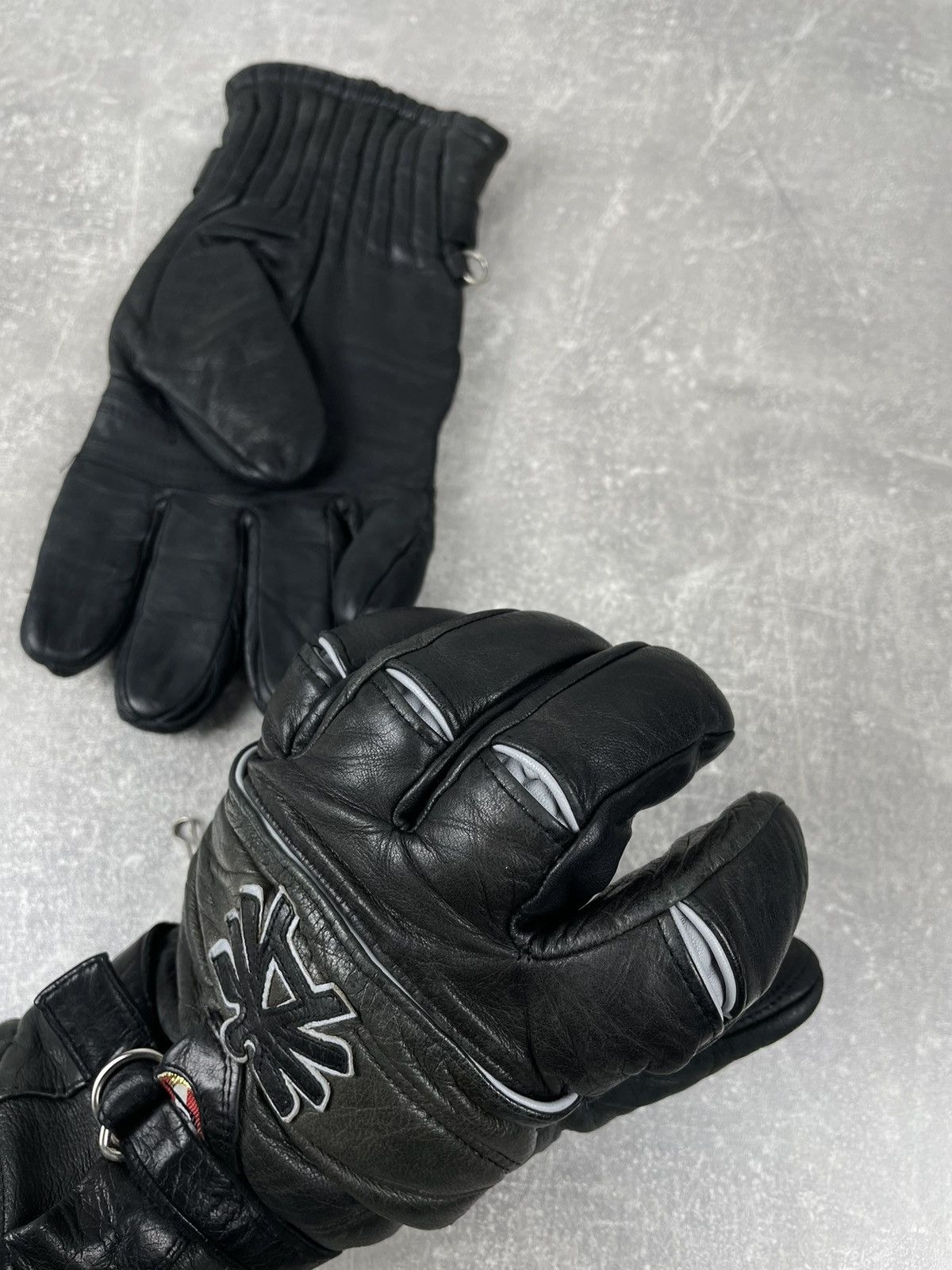 Genuine Leather × Vintage Awesome Vintage Racing Y2K Moto Biker Gloves Size ONE SIZE - 6 Thumbnail