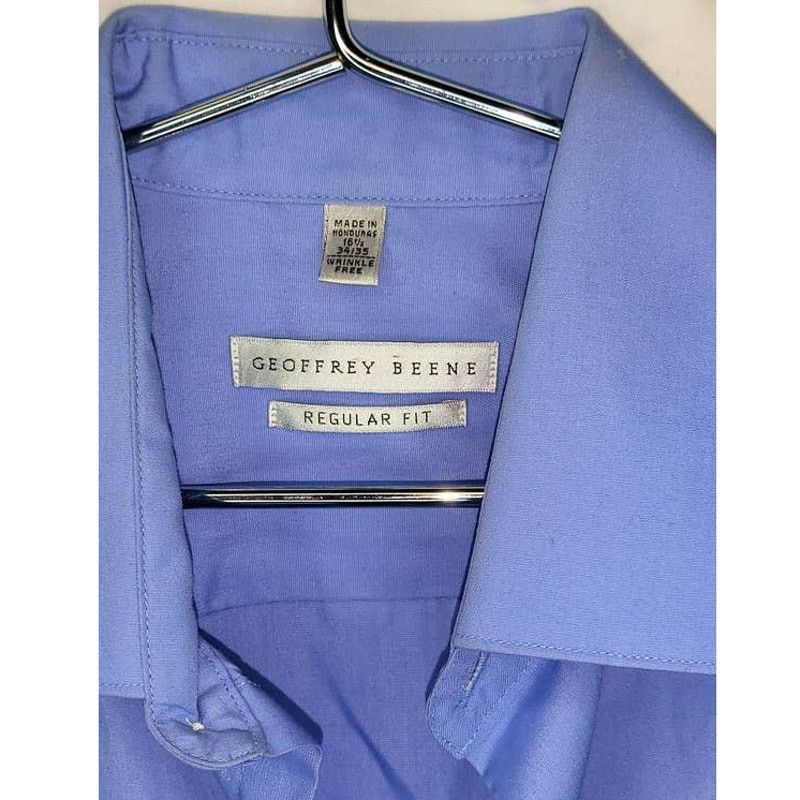 Geoffrey Beene Geoffrey Beene Blue Regular Fit Button Down Top 16 1/2 34/35 Size US M / EU 48-50 / 2 - 3 Thumbnail