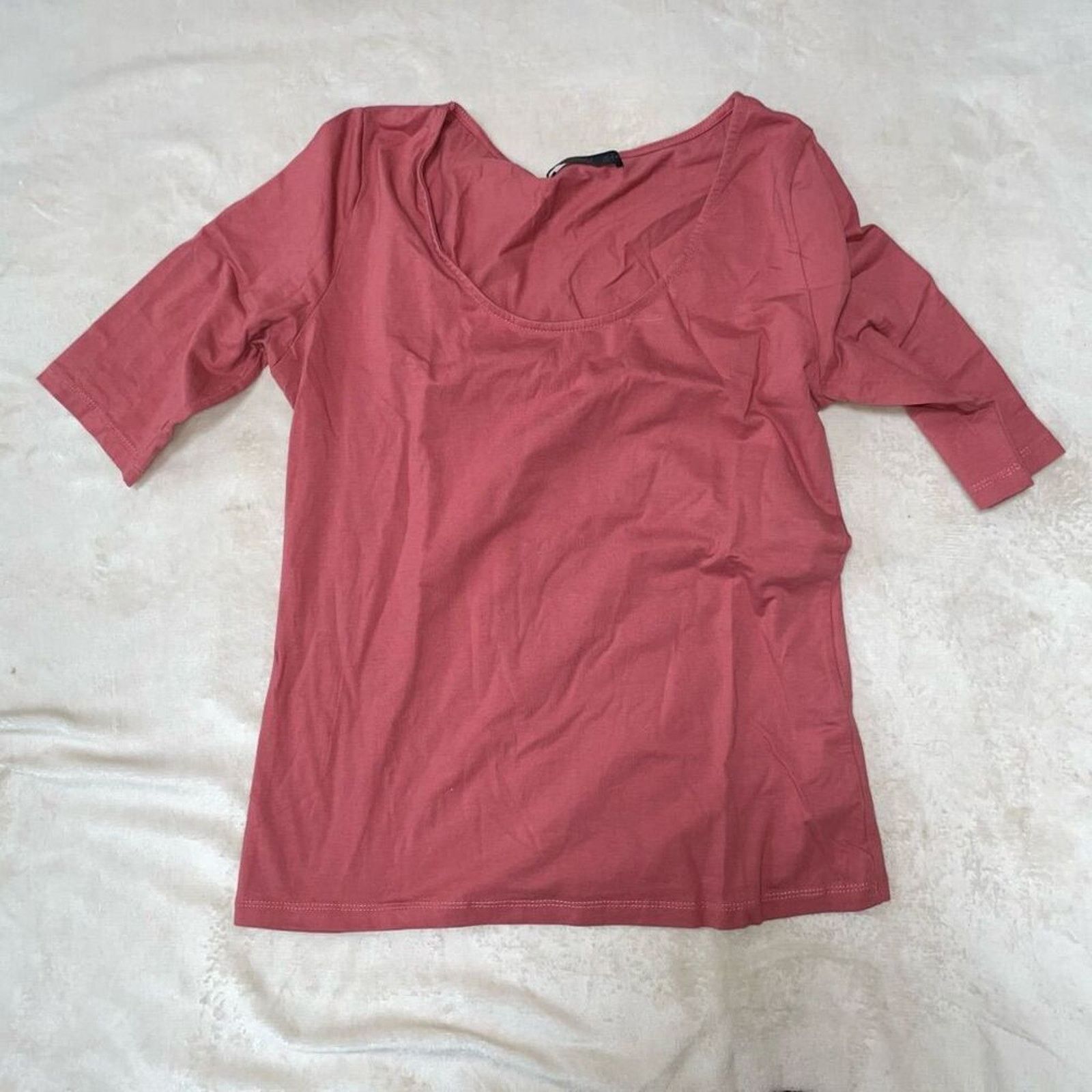 Other Doublju Coral Pink Scoop Neck Tee | Sz M Size M / US 6-8 / IT 42-44 - 2 Thumbnail