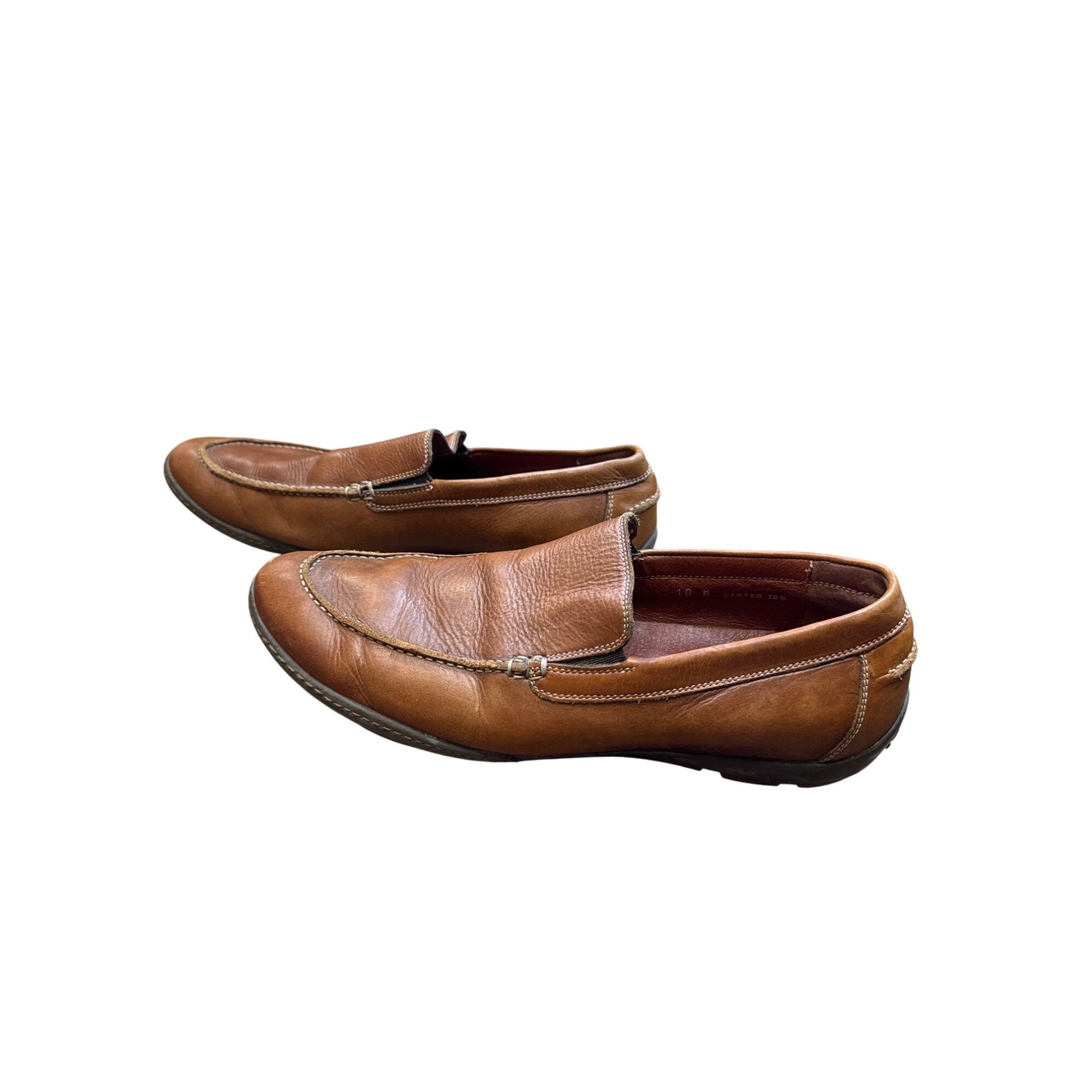Donald Pliner Donald J. Pliner mens brown leather slip on loafer shoes 10M Size US 10 / EU 43 - 4 Thumbnail