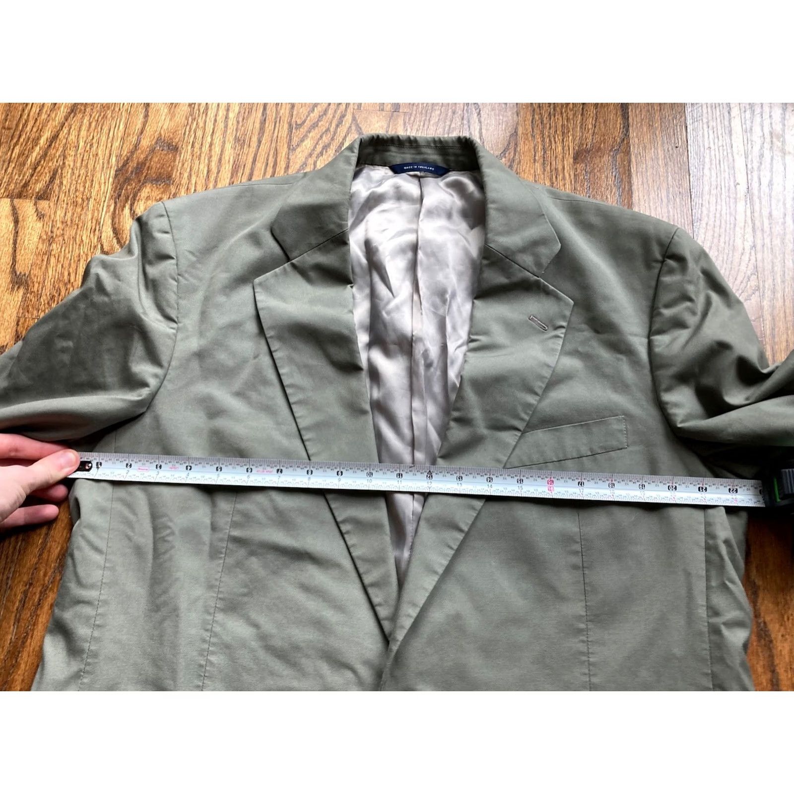 Brooks Brothers Brooks Brothers Blazer Men's 43L Long Two-Button Green Olive Solid Jacket Coat Size 46R - 7 Thumbnail