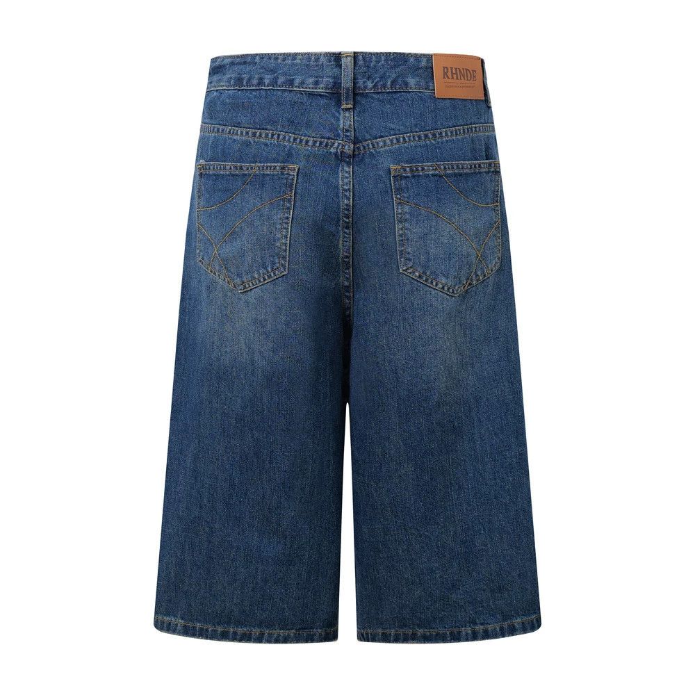 Jean American street washed men's casual loose denim shorts Size US 32 / EU 48 - 2 Thumbnail