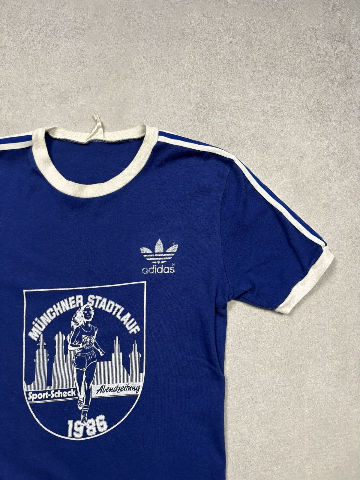 Adidas Vintage Adidas Munchen Stadtlauf 1986 Ringer T Shirt 80s M Size US M / EU 48-50 / 2 - 2 Thumbnail