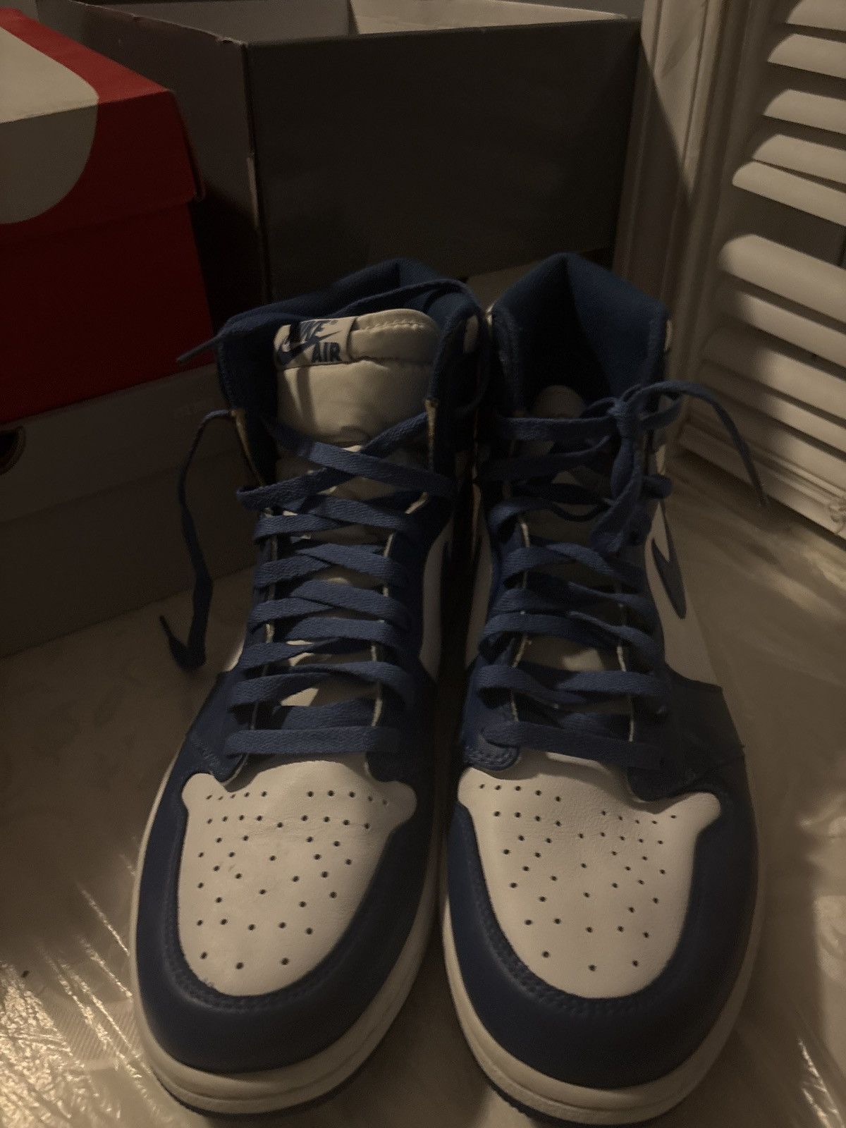 Nike Nike Air Jordan 1 Retro High OG Storm Blue Size US 14 / EU 47 - 3 Thumbnail