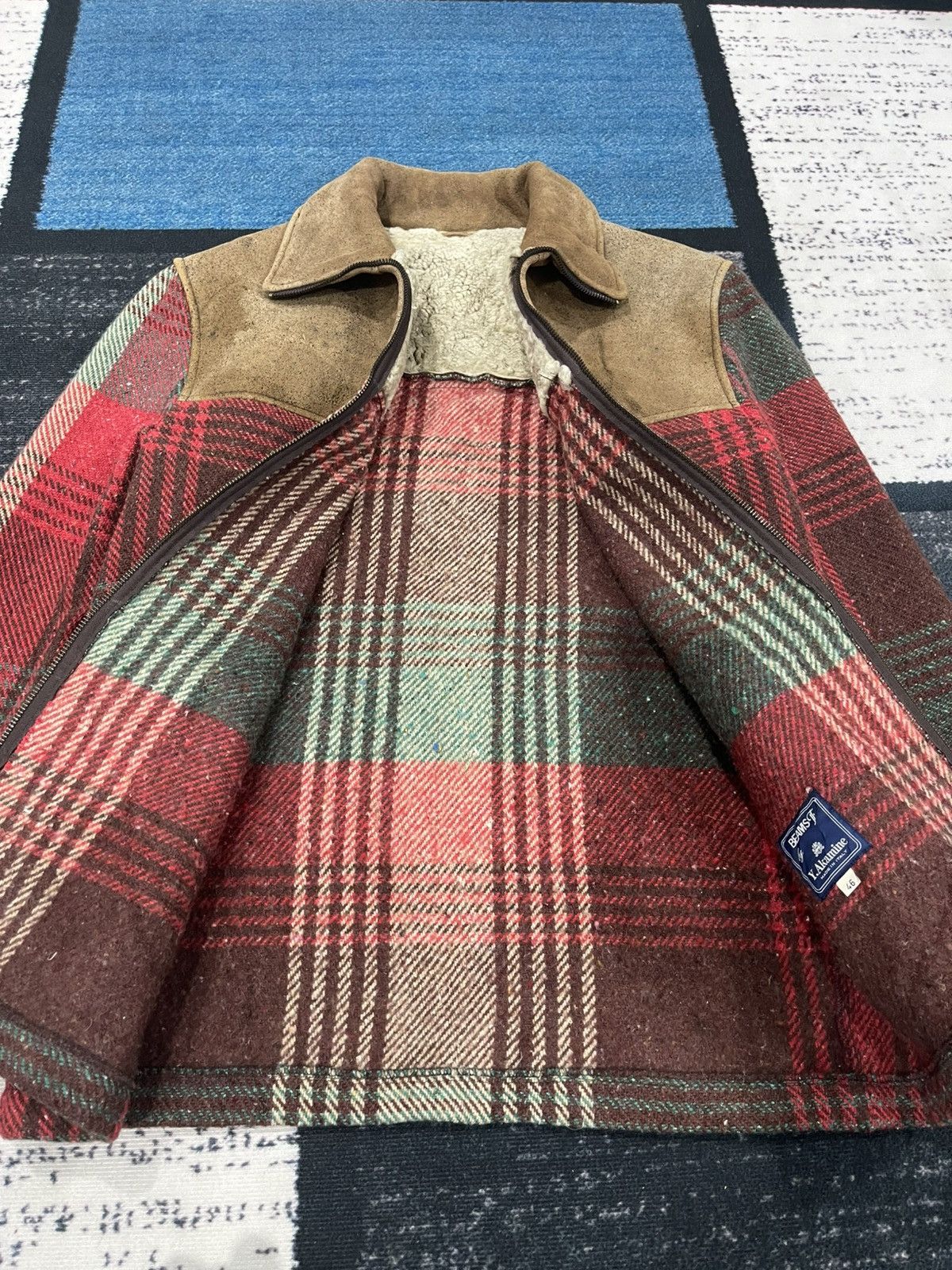 Beams Plus × Vintage Vintage Beams Y.Akamine Plaid Wool Jacket Size US L / EU 52-54 / 3 - 13 Thumbnail