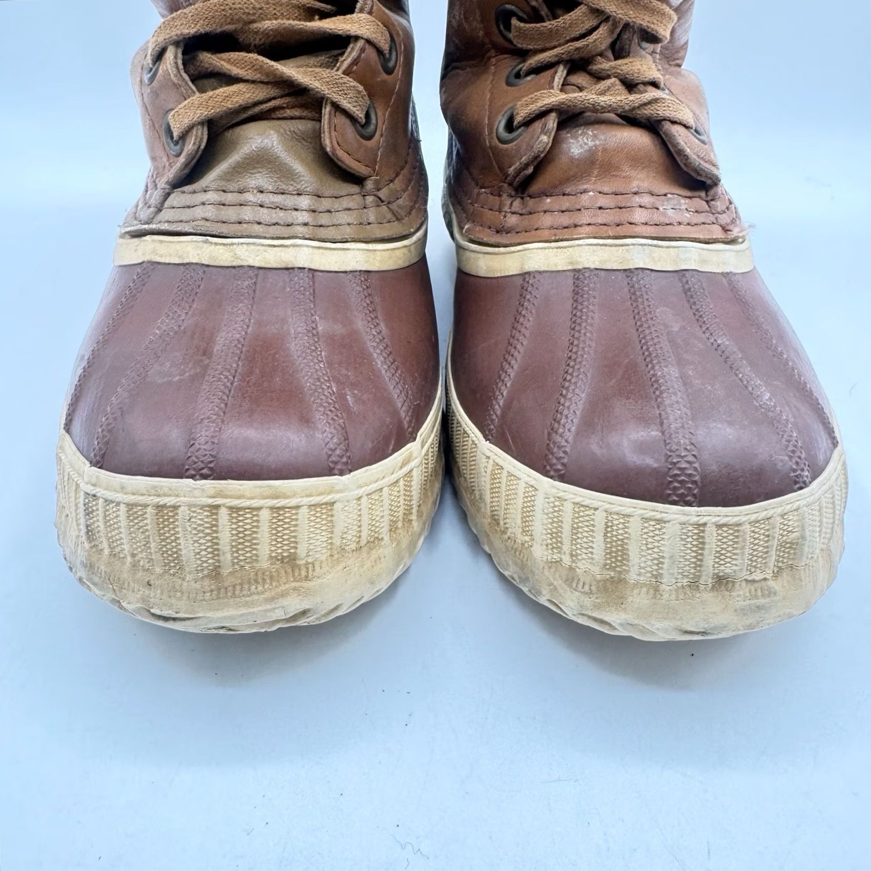 SOREL VINTAGE Sorel Kaufman Boots Mens 9/9.5 Leather Waterproof Rubber Snow Insulated Wool-Blend Liner Canada Size US 9.5 / EU 42-43 - 7 Thumbnail