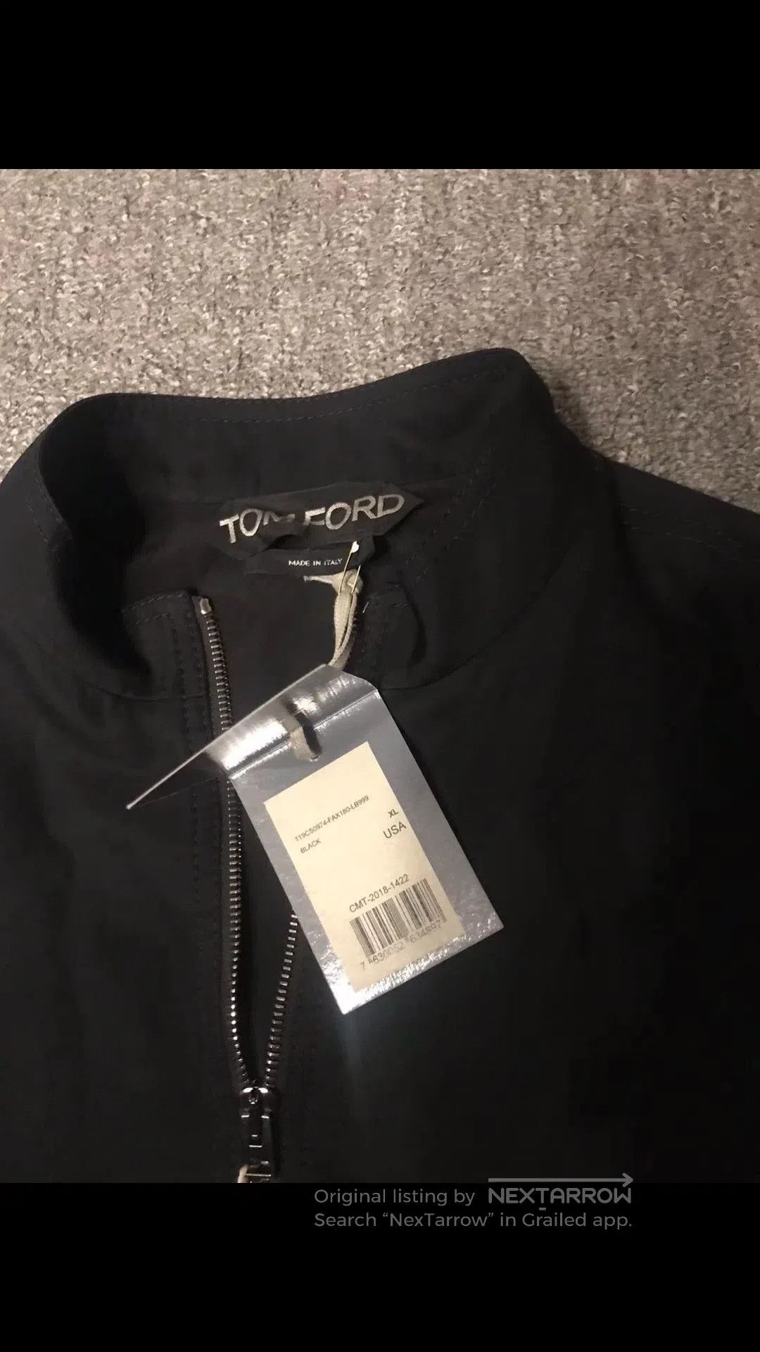 Tom Ford Black XL Bomber Jacket with Zip & Pockets. Size US XL / EU 56 / 4 - 4 Thumbnail