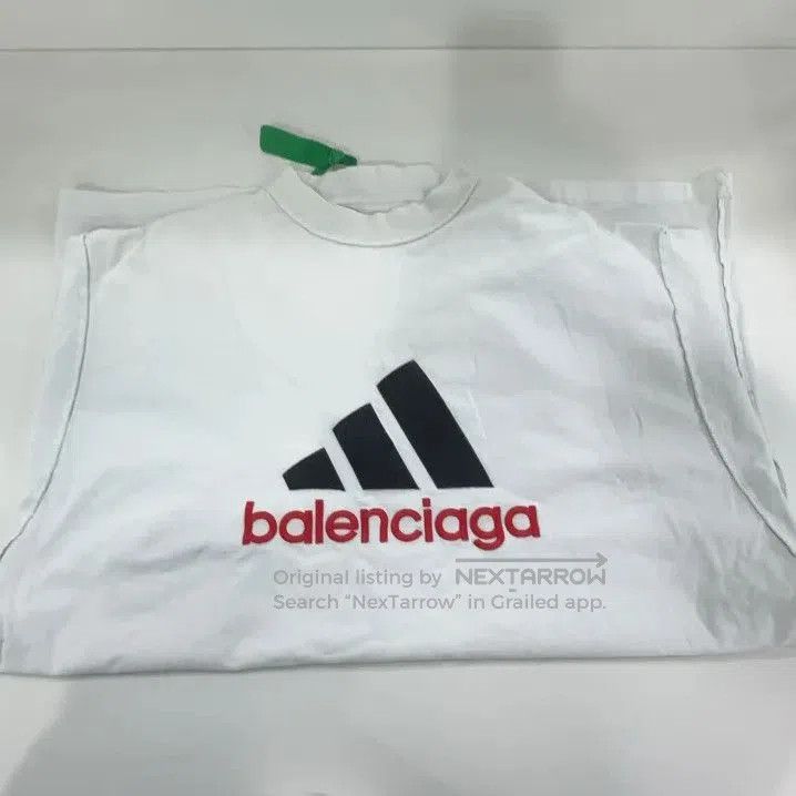 Balenciaga Balenciaga x adidas Embroidered Logo Short Sleeve Tee. Size US M / EU 48-50 / 2 - 8 Thumbnail