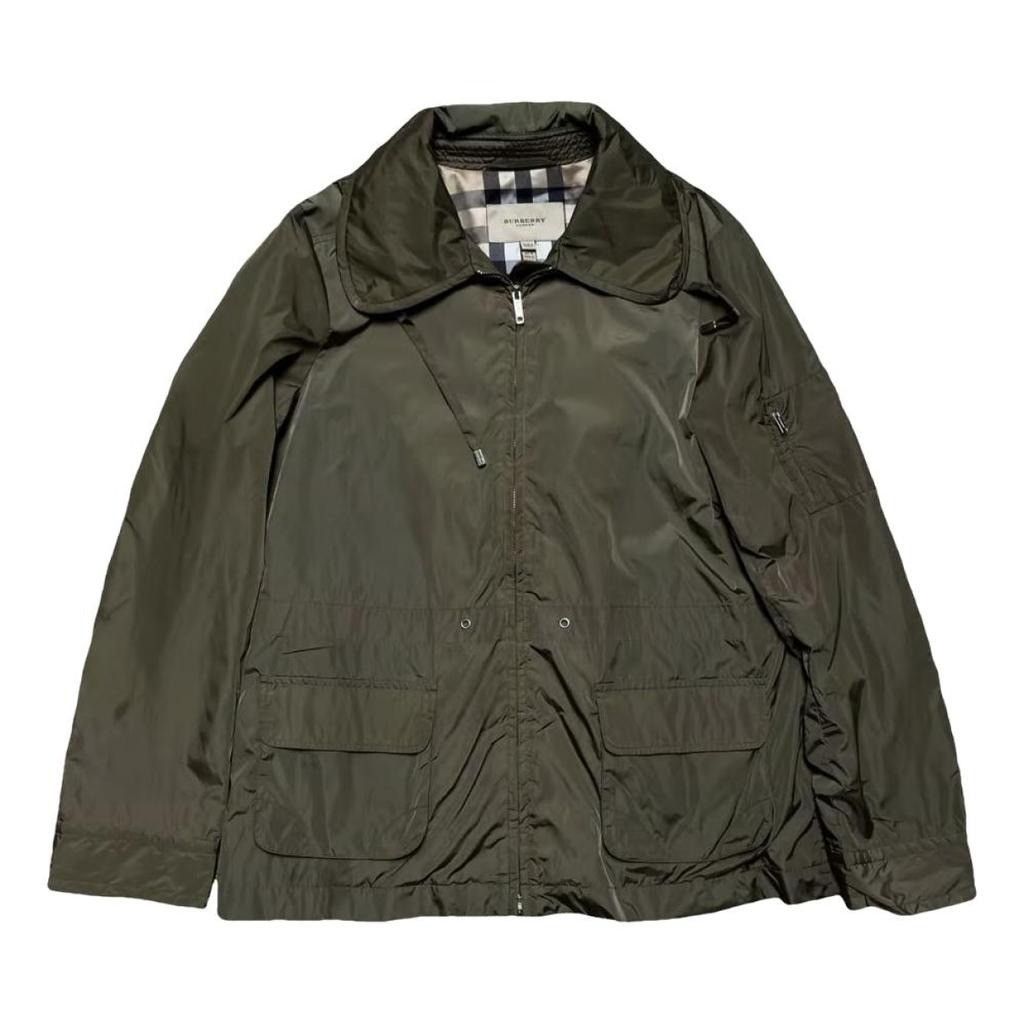 image of Burberry Light Jacket With Pattern Inside in Khaki, Women's (Size XL)