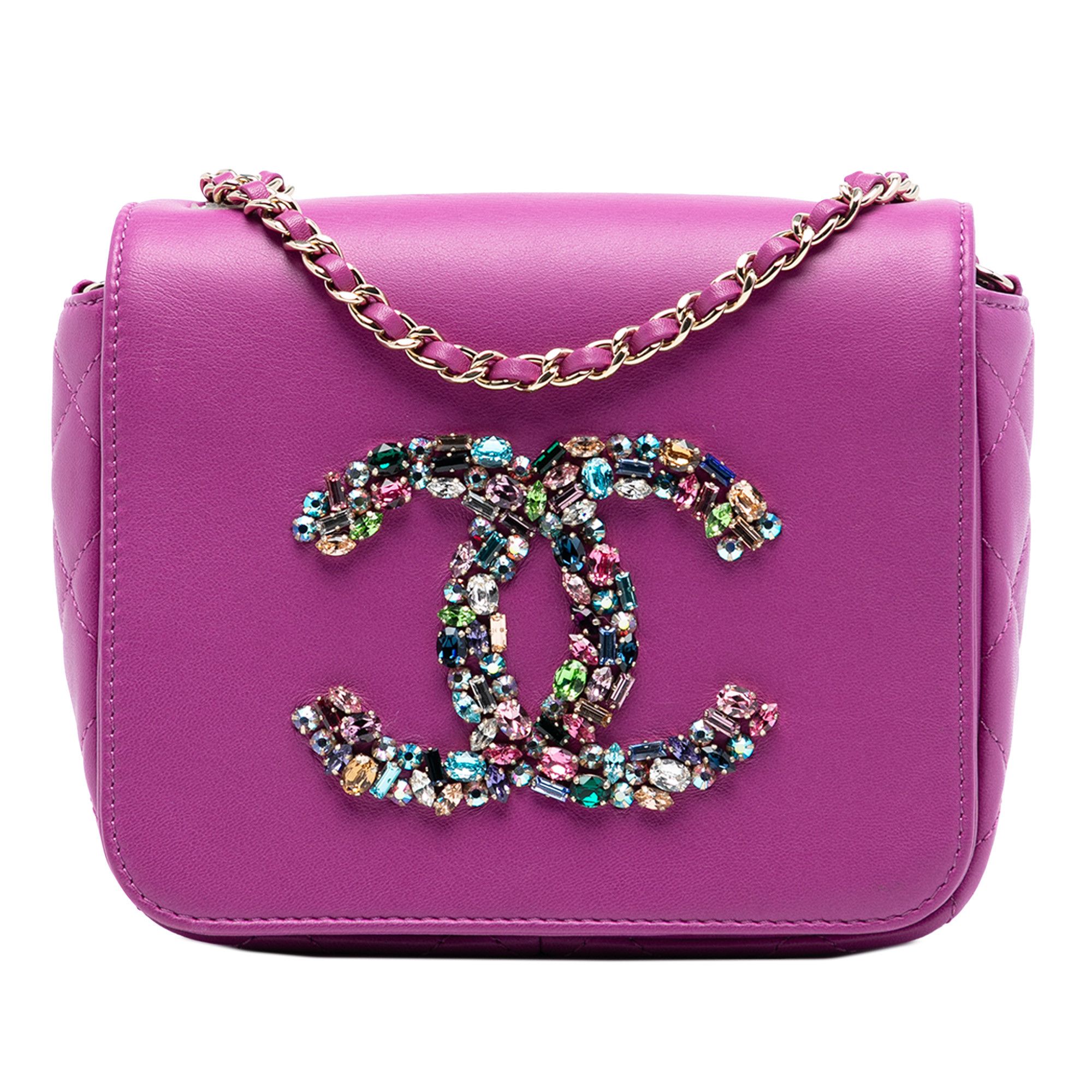 Chanel Chanel Mini Lambskin Giant Crystal CC Flap Size ONE SIZE - 1 Thumbnail