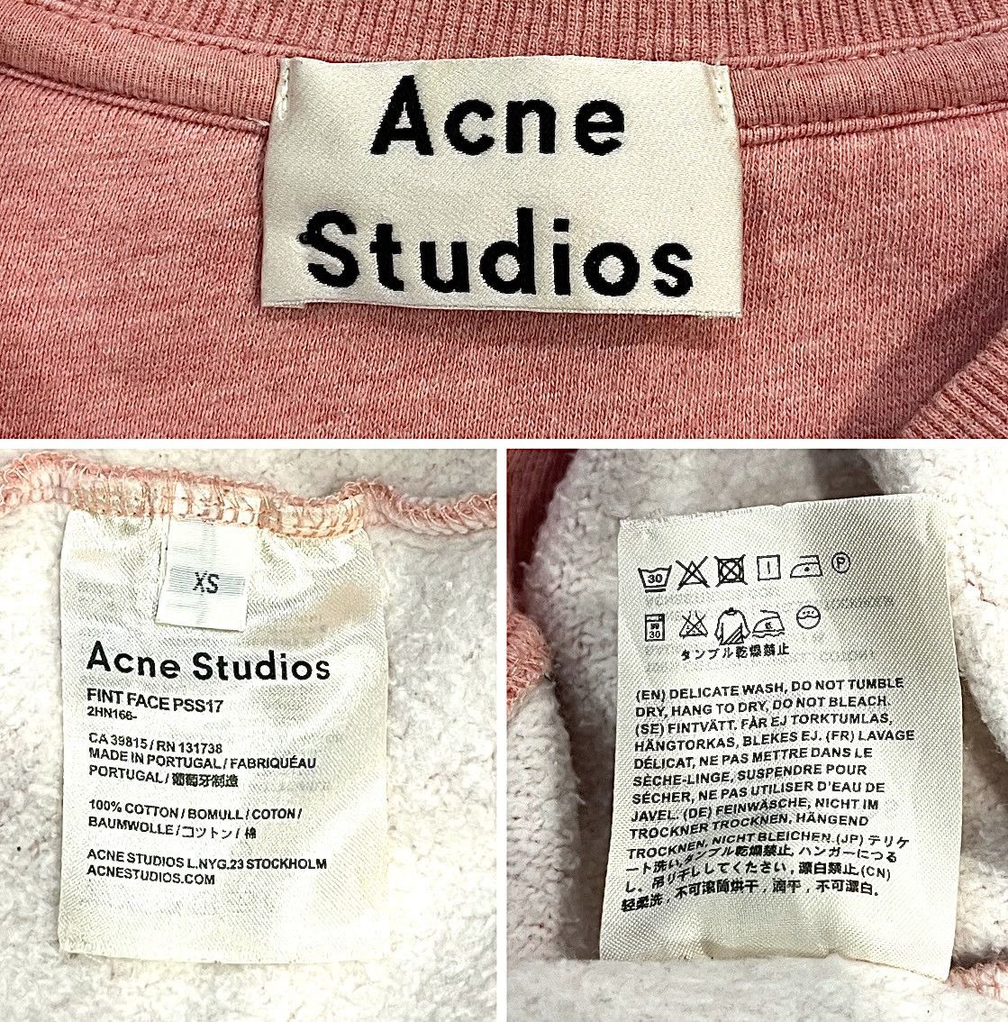 Acne Studios ACNE STUDIOS FINT FACE PSS17 LOGO SWEATSHIRT Size US XS / EU 42 / 0 - 5 Thumbnail