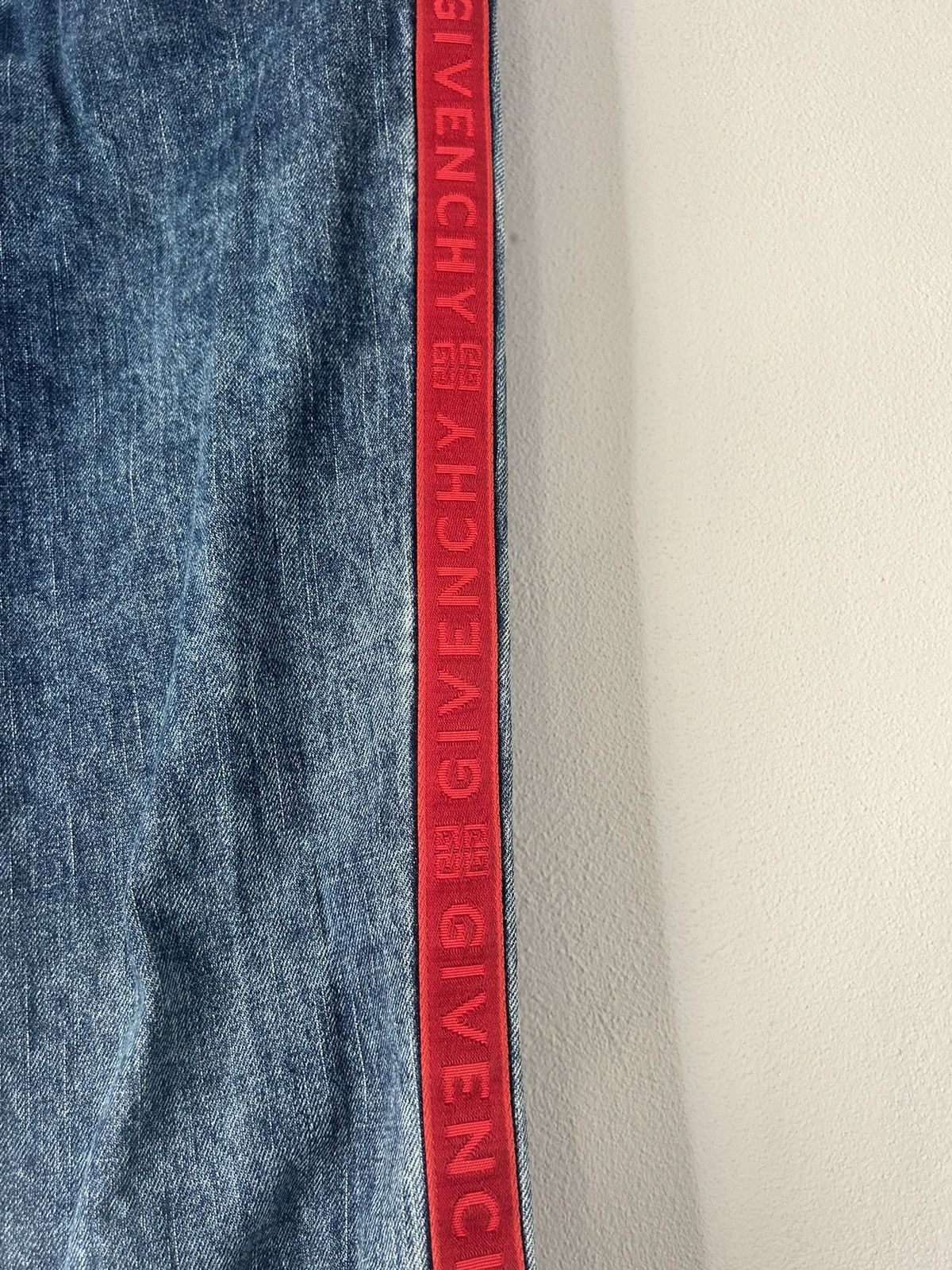 Givenchy Side Logo Stripe Denim Jeans Size US 29 - 7 Thumbnail
