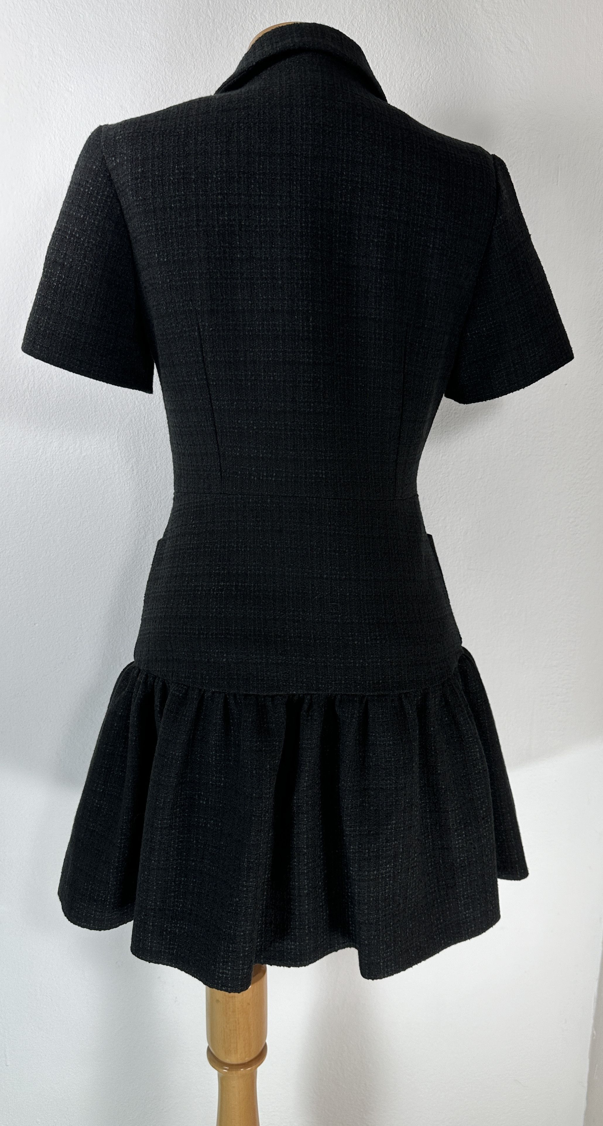 Sandro Short Tweed Dress Black Size XS / US 0-2 / IT 36-38 - 5 Thumbnail