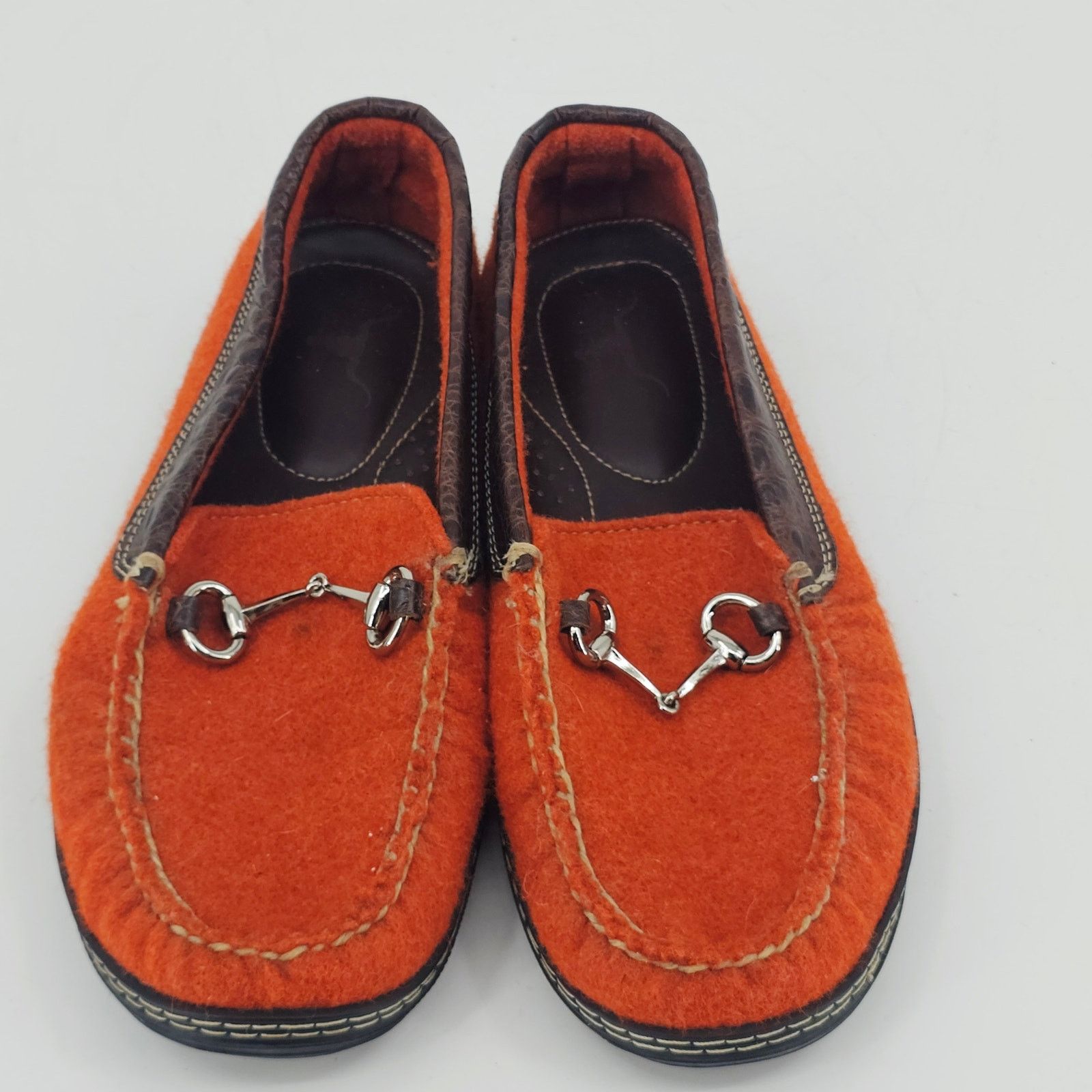 Nordstrom × Other T.B. Phelps Italian Wool Felt Horse Bit Orange Loafer 9 Size US 9 / EU 42 - 2 Thumbnail