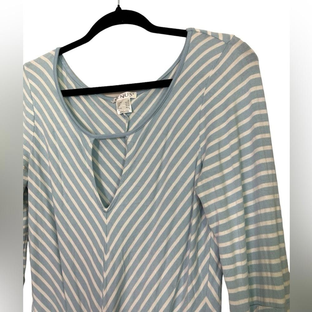 Venus VENUS I Striped Front Tie Ruffle Bell Sleeve Top Medium Size M / US 6-8 / IT 42-44 - 3 Thumbnail