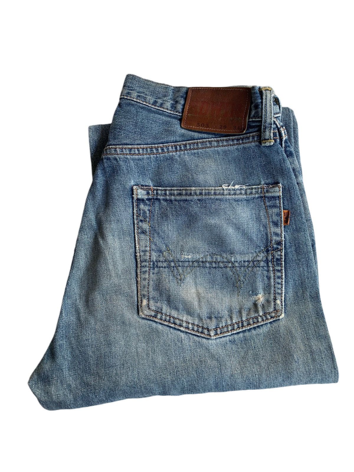 Kapital VINTAGE EDWIN 505 SELVEDGE FADED DISTRESSED DENIM 🎌☠️ Size US 29 - 11 Thumbnail