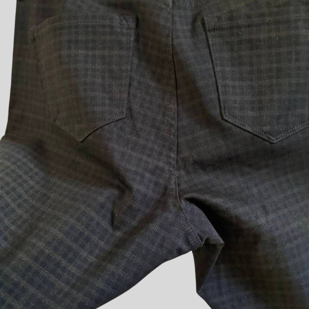 Nine West Nine West Gramercy Skinny Jeans Women's Size 12 Black Gold Plaid Stretch Pants Size 34" / US 12 / IT 48 - 8 Thumbnail