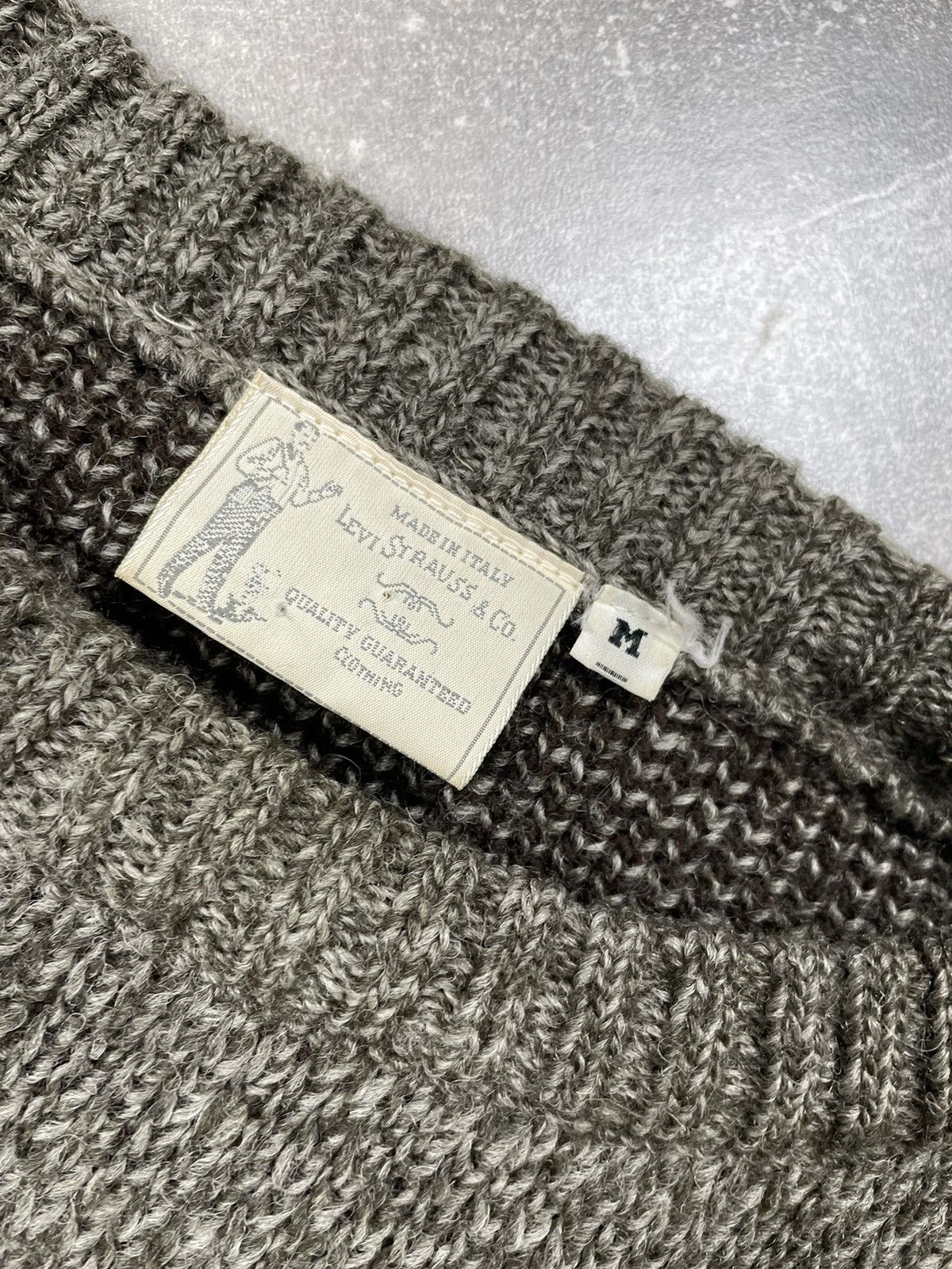 Levi's × Vintage Levi's Vintage Geometric Pattern 90's Knitted Wool Sweater Size US L / EU 52-54 / 3 - 8 Thumbnail