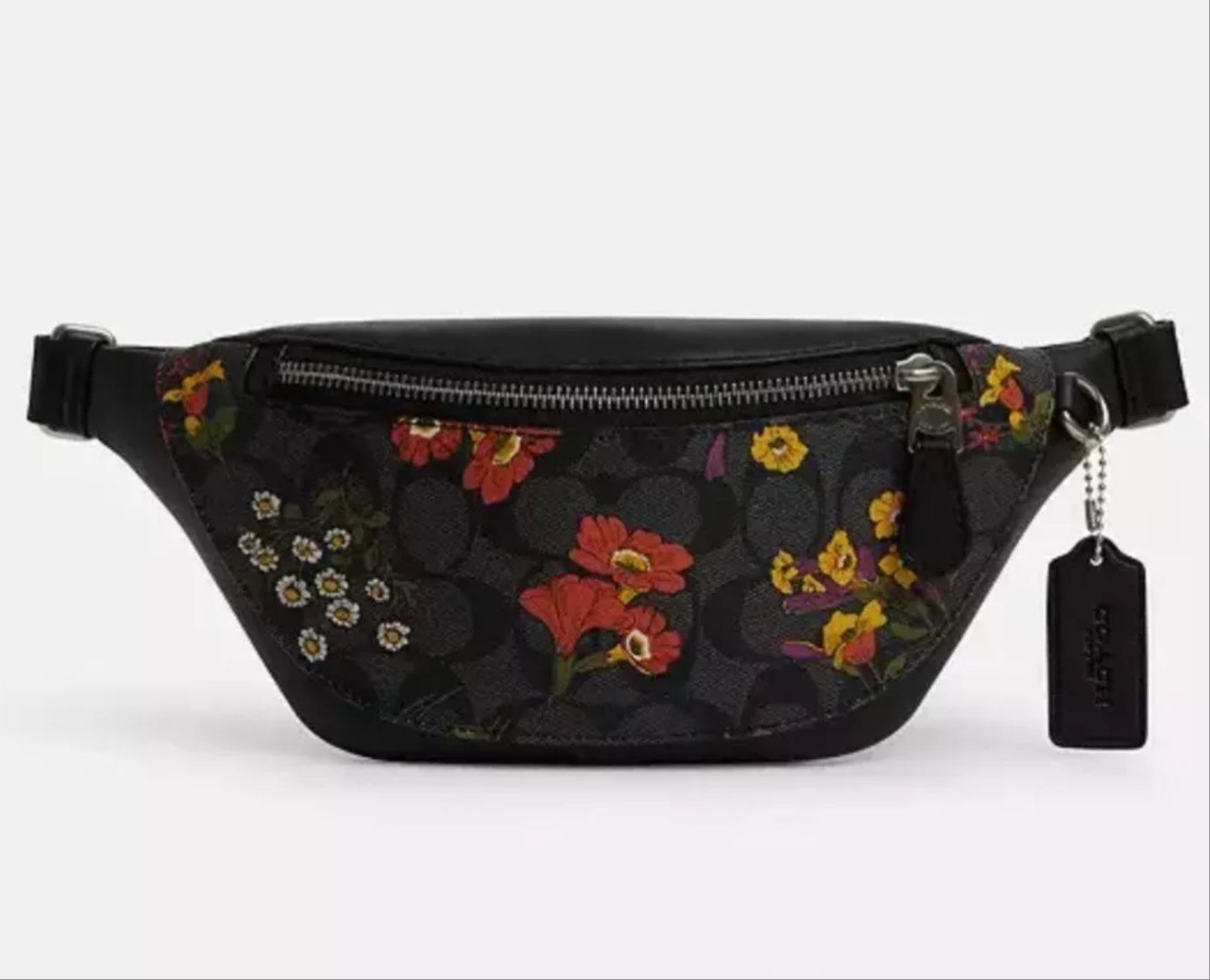 Coach Warren Mini Belt Bag In Signature Canvas With Floral CR189 Size ONE SIZE - 11 Thumbnail