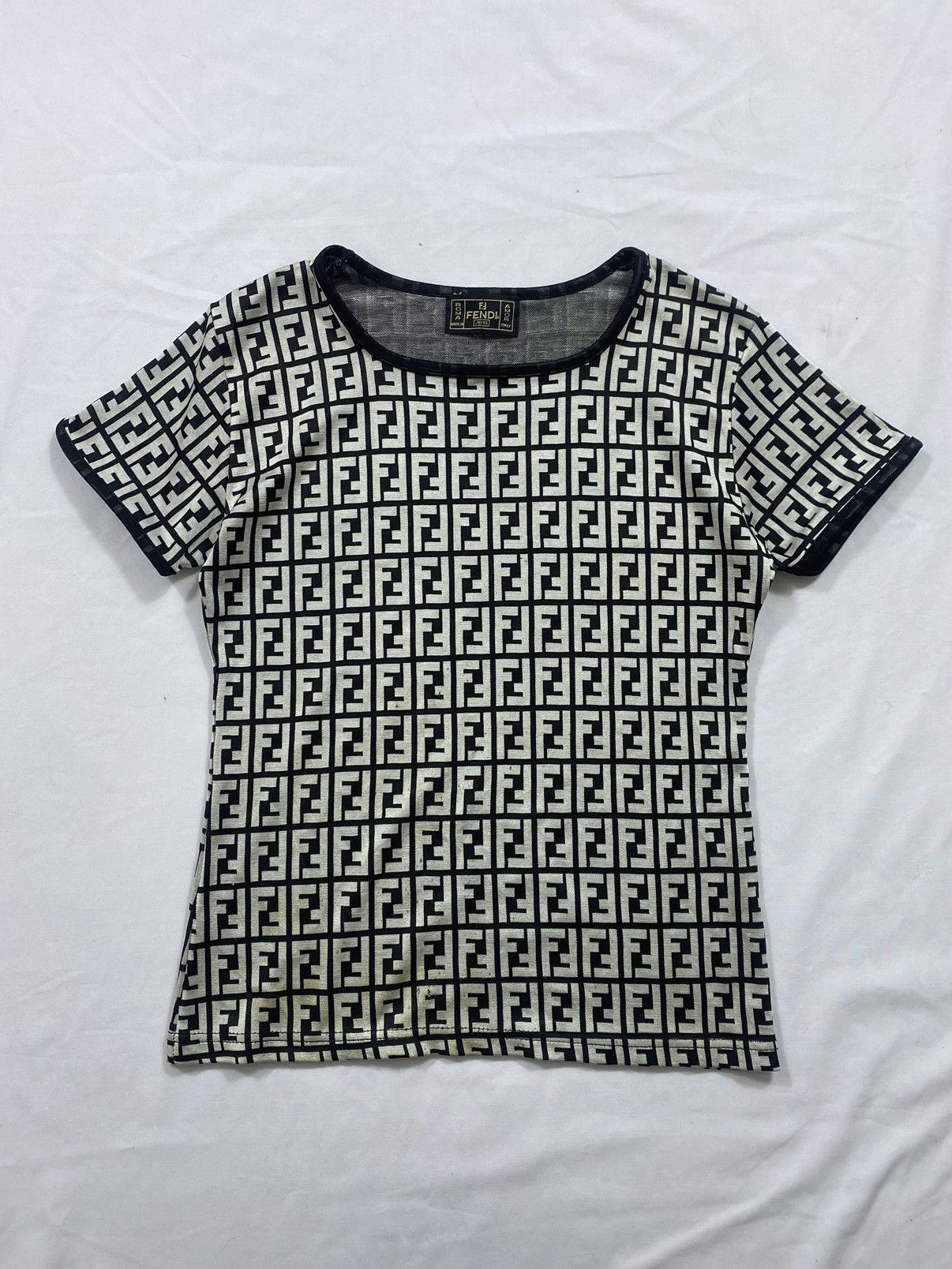 Fendi Vintage Fendi Monogram Short Sleeve Size S / US 4 / IT 40 - 1 Thumbnail
