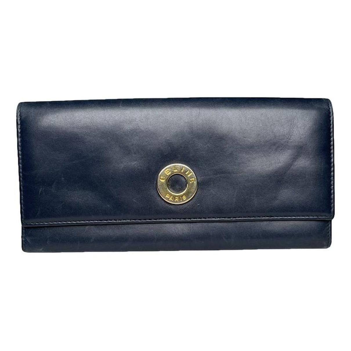 Celine Triomphe Navy Patent Leather Wallet Size ONE SIZE - 1 Thumbnail