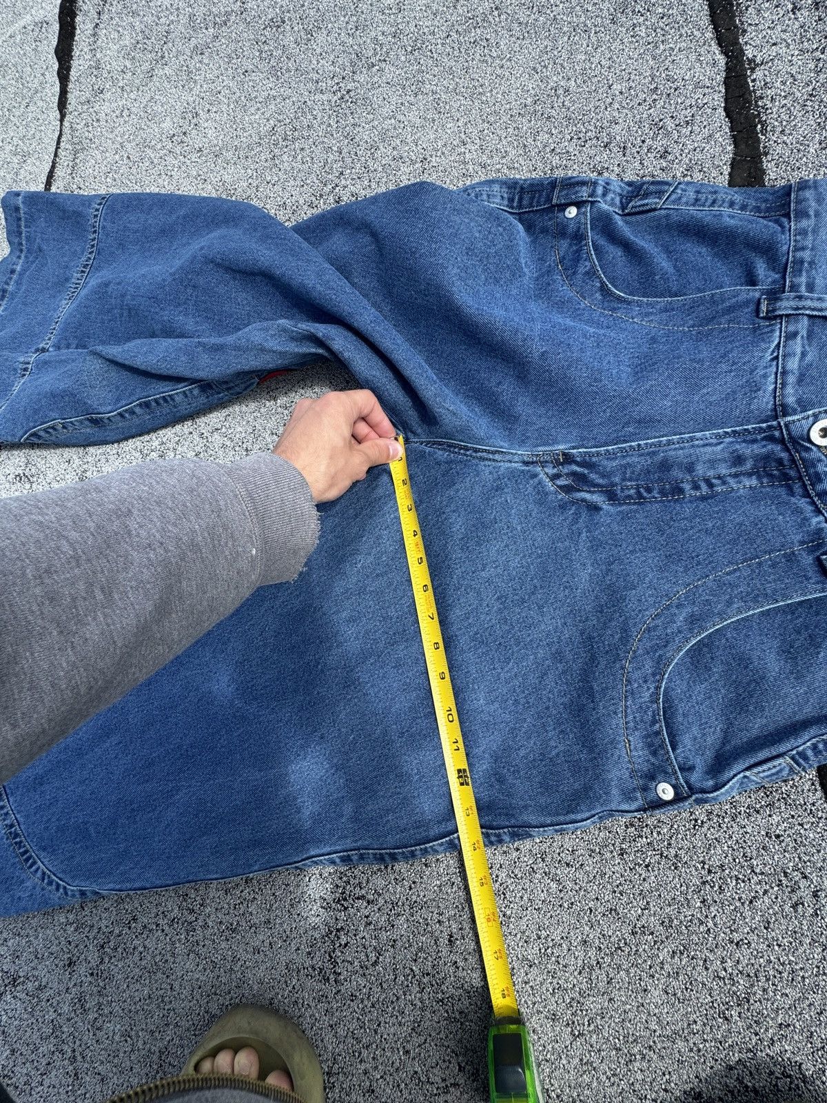 JNCO Kangaroo Jeans 90s/Y2K Baggy Skater Rave Embroidered Pkt Size US 30 / EU 46 - 16 Thumbnail