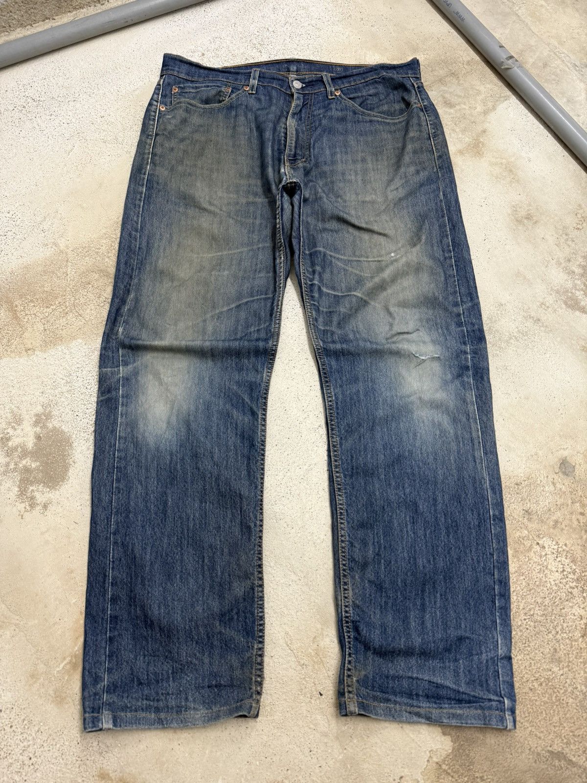 Levi's Levis 505 Cool Distressed Repaired Stretch Denim Pants Size US 36 / EU 52 - 1 Thumbnail