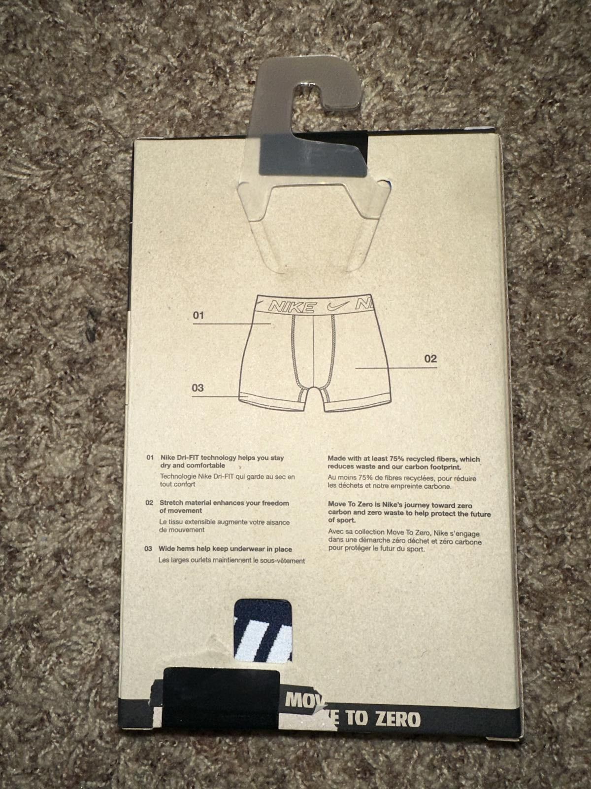 Nike Nike Dri-FIT Printed Essentials Big Kids' Boxer Briefs (3-Pack) Size ONE SIZE - 3 Thumbnail