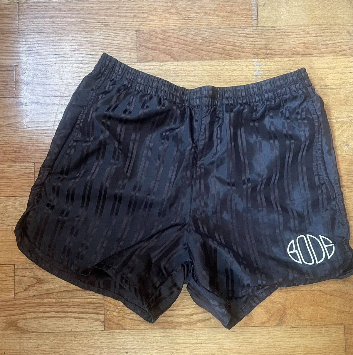 image of Bode x Nike Scrimmage Shorts Brown/black Sz. M, Men's (Size 32)