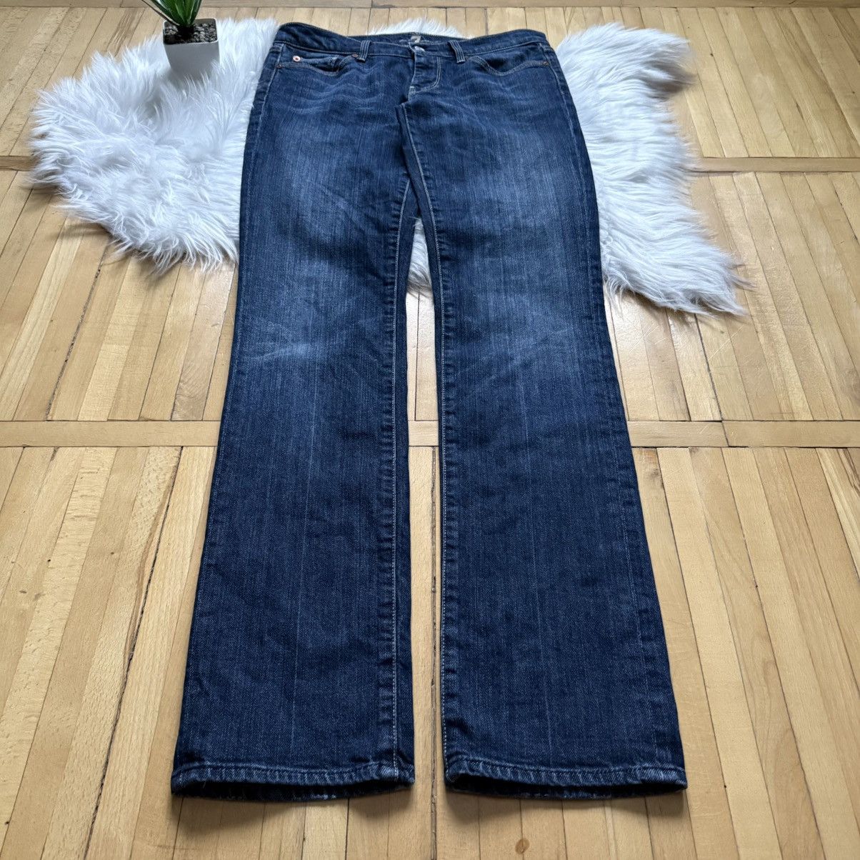 7 For All Mankind 📌 Vintage 90s 7 For All Mankind Straight leg Faded Jeans Size 28" / US 6 / IT 42 - 7 Thumbnail