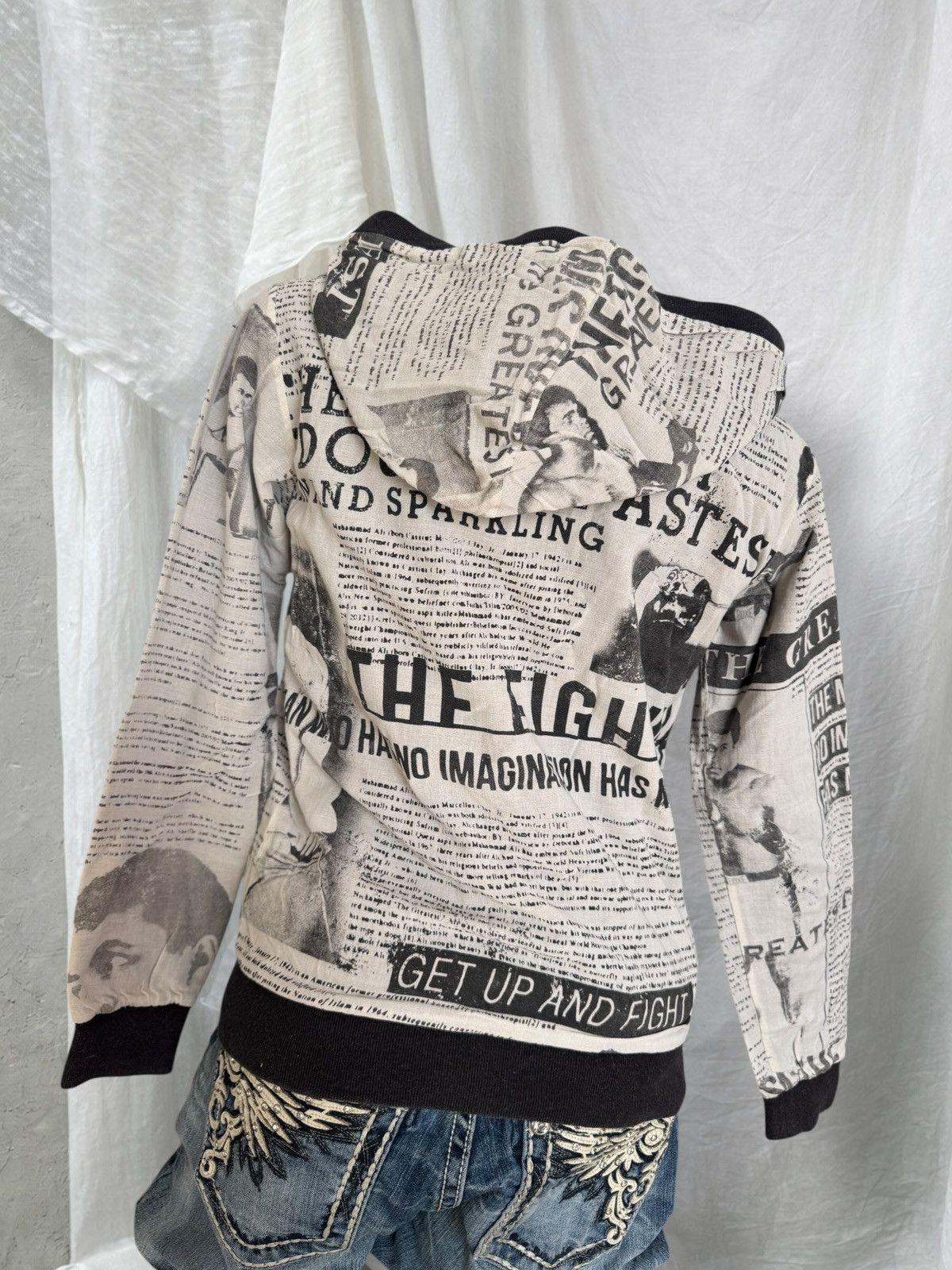 Dolce & Gabbana D&G Dolce & Gabbana x Mohamed Ali Gazette Printed Zip Hoodie Size XS / US 0-2 / IT 36-38 - 7 Thumbnail