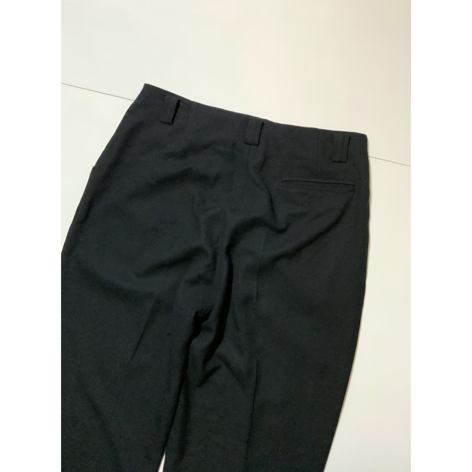 Vintage VINTAGE 80s Studio Tokyo International Japan Wool Black Pleated Cuffed Pants 36 Size US 36 / EU 52 - 7 Thumbnail