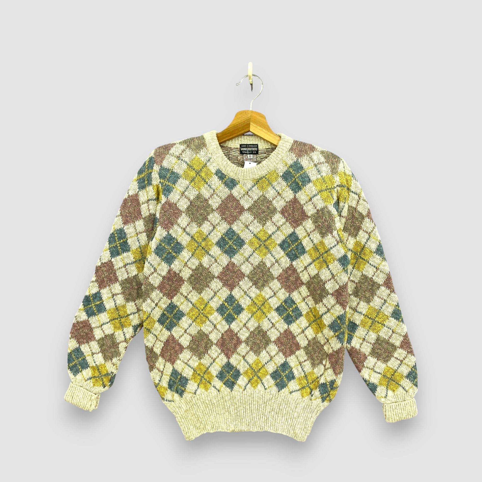 Brooks Brothers Vintage Brooks Brothers Argyle Sweater Pullover Knitwear Size US S / EU 44-46 / 1 - 1 Thumbnail